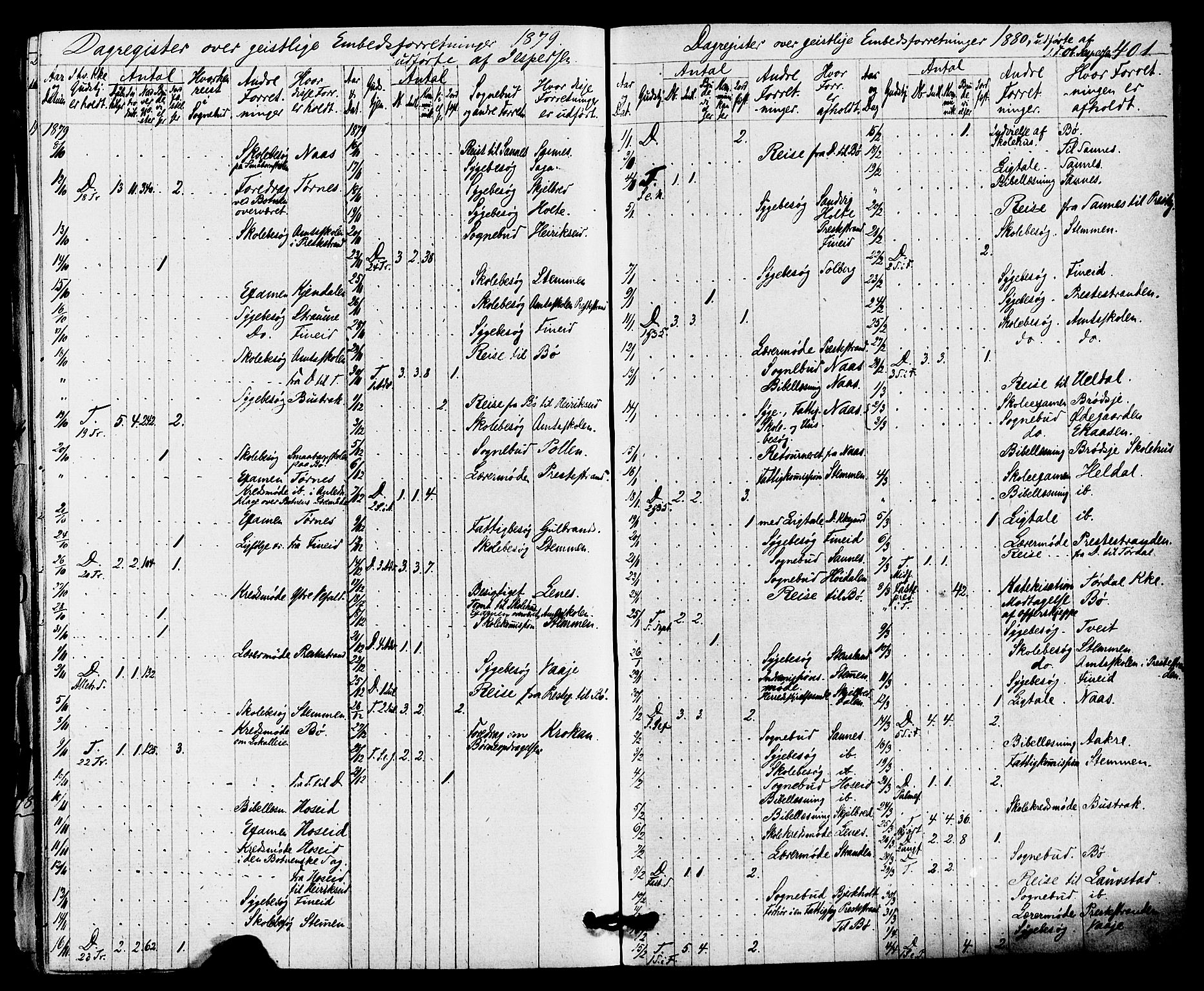 Drangedal kirkebøker, AV/SAKO-A-258/F/Fa/L0009: Parish register (official) no. 9 /1, 1872-1884, p. 401