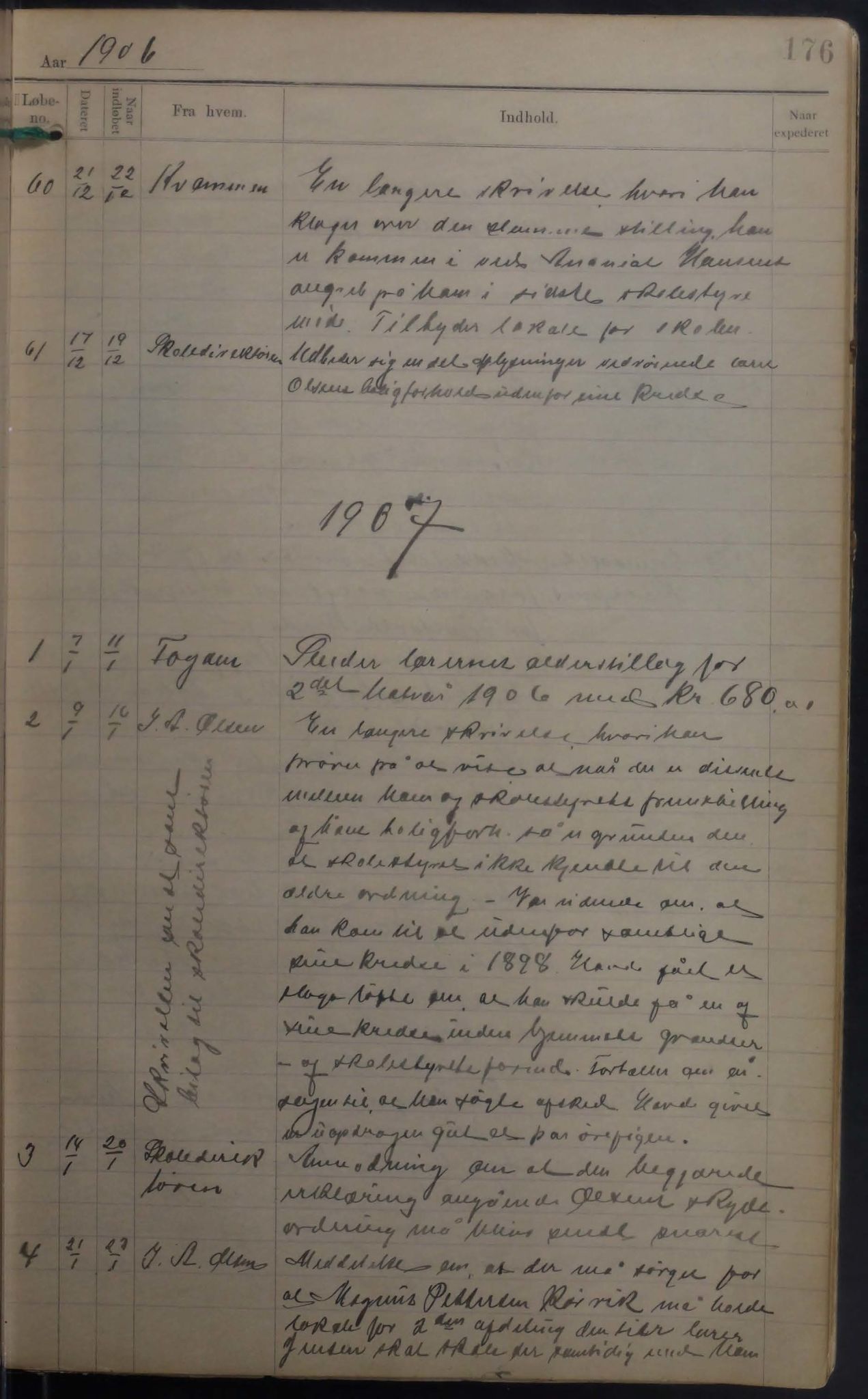 Tysfjord kommune. Skolestyret, AIN/K-18500.510/220/L0002: Brevjournal for Tysfjord Skolestyre, 1890-1910, p. 176