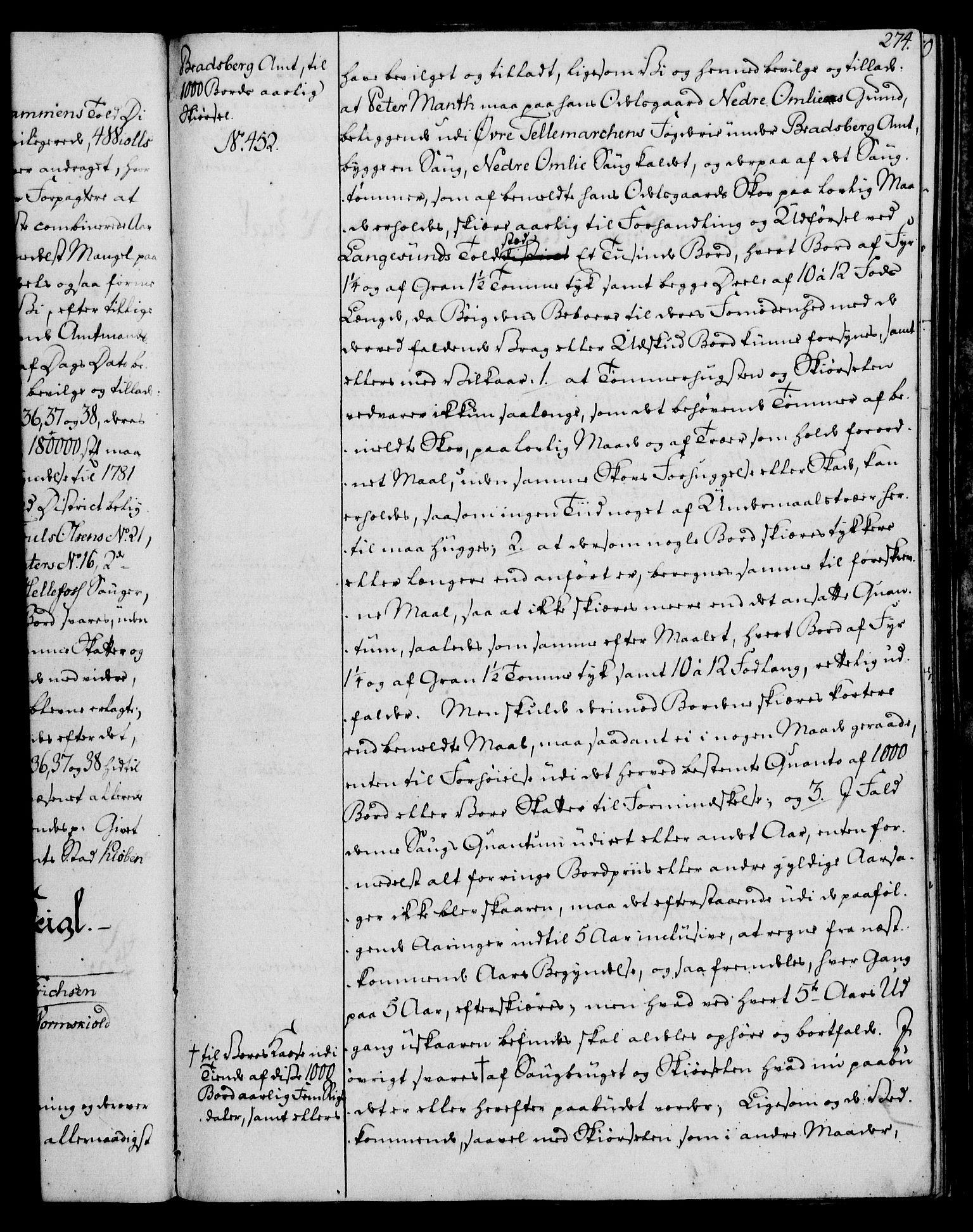 Rentekammeret, Kammerkanselliet, RA/EA-3111/G/Gg/Gga/L0010: Norsk ekspedisjonsprotokoll med register (merket RK 53.10), 1773-1778, p. 274