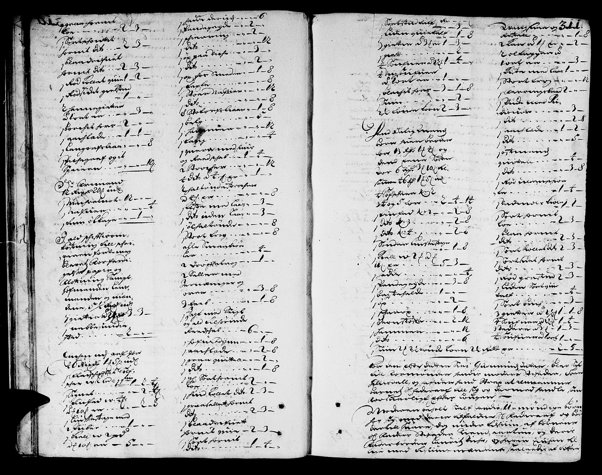 Sunnhordland sorenskrivar, AV/SAB-A-2401/1/H/Ha/Haa/L0002: Skifteprotokollar. Register på kort. Fol 290- ut, 1695-1699, p. 310b-311a