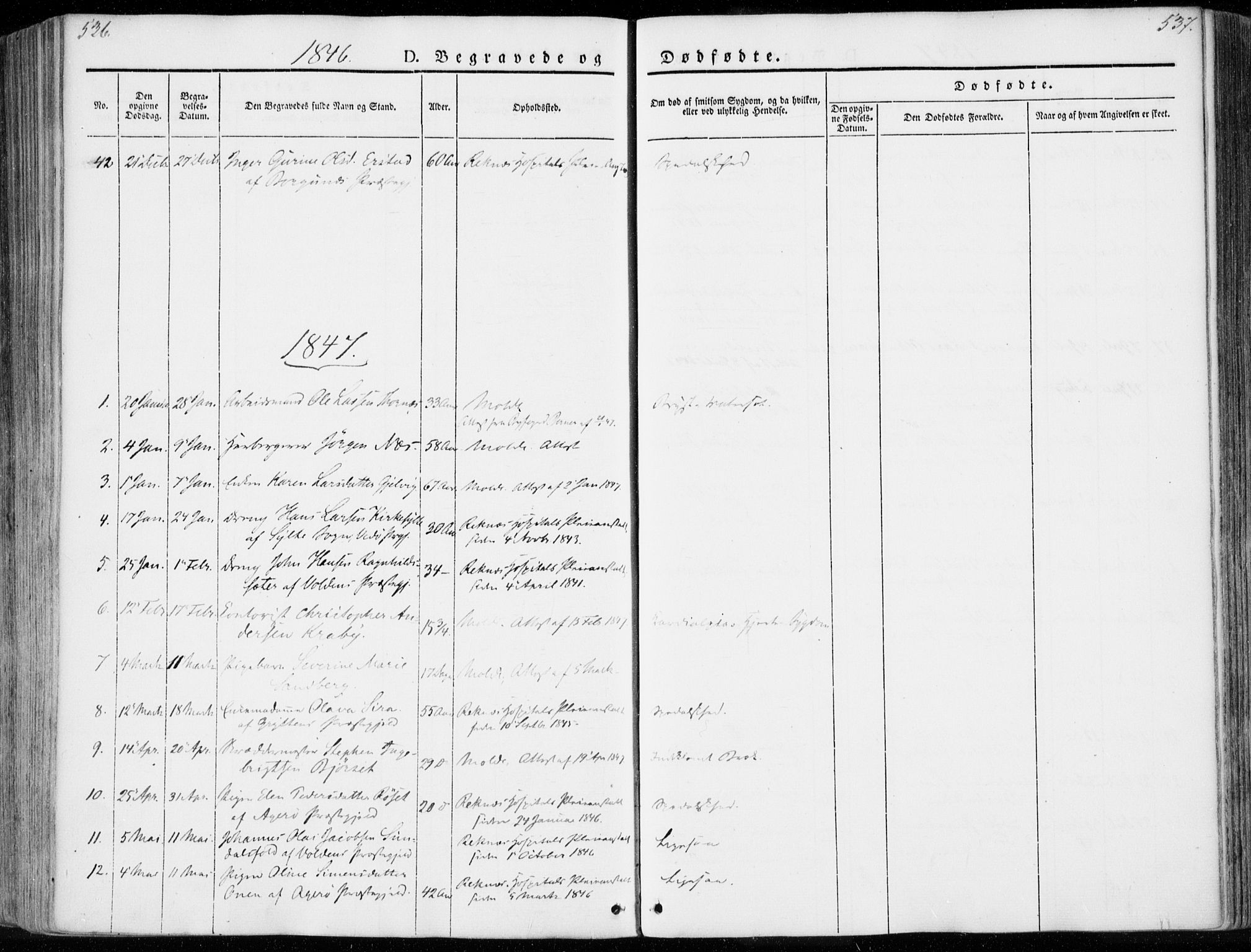 Ministerialprotokoller, klokkerbøker og fødselsregistre - Møre og Romsdal, SAT/A-1454/558/L0689: Parish register (official) no. 558A03, 1843-1872, p. 536-537