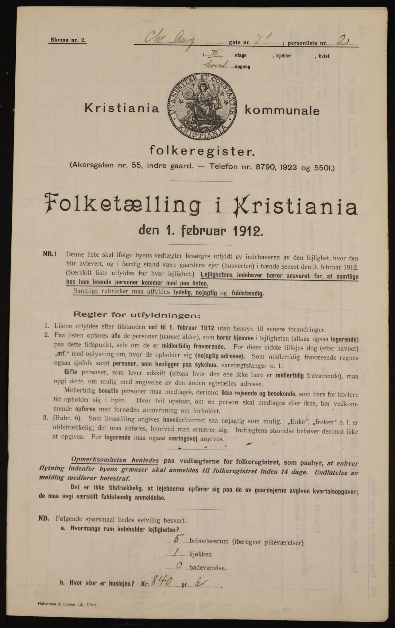 OBA, Municipal Census 1912 for Kristiania, 1912, p. 54230