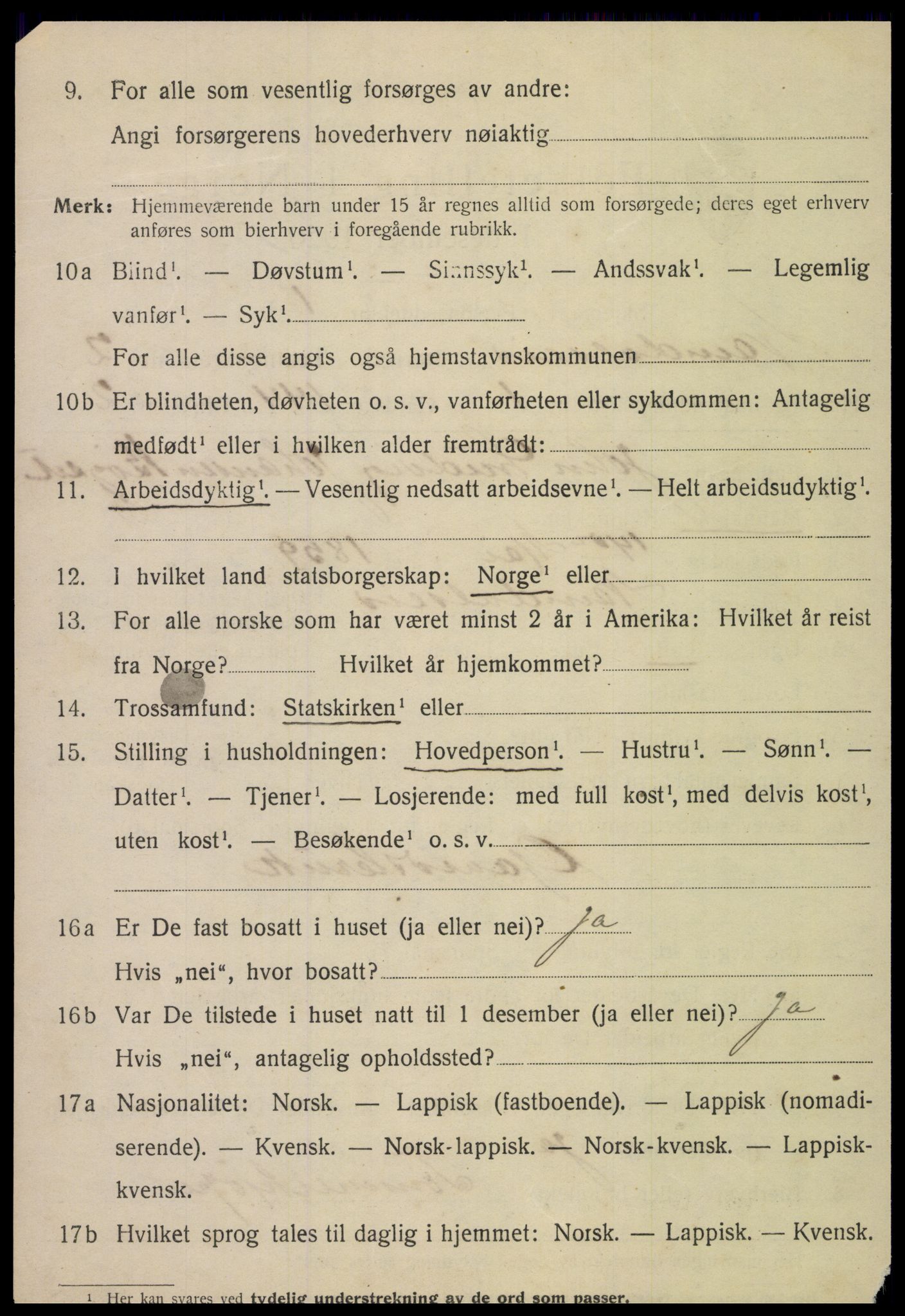 SAT, 1920 census for Namdalseid, 1920, p. 1345