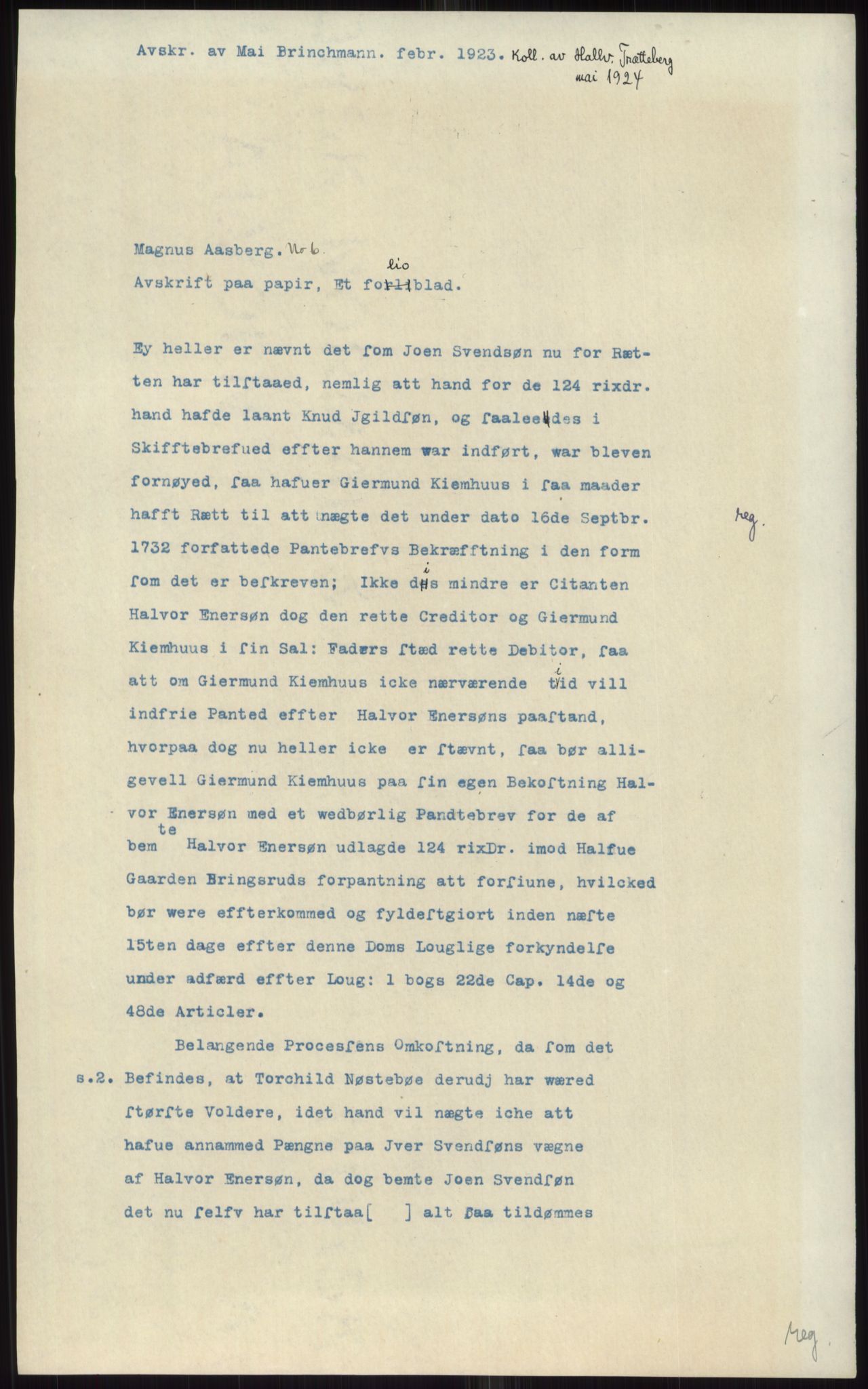 Samlinger til kildeutgivelse, Diplomavskriftsamlingen, AV/RA-EA-4053/H/Ha, p. 1289