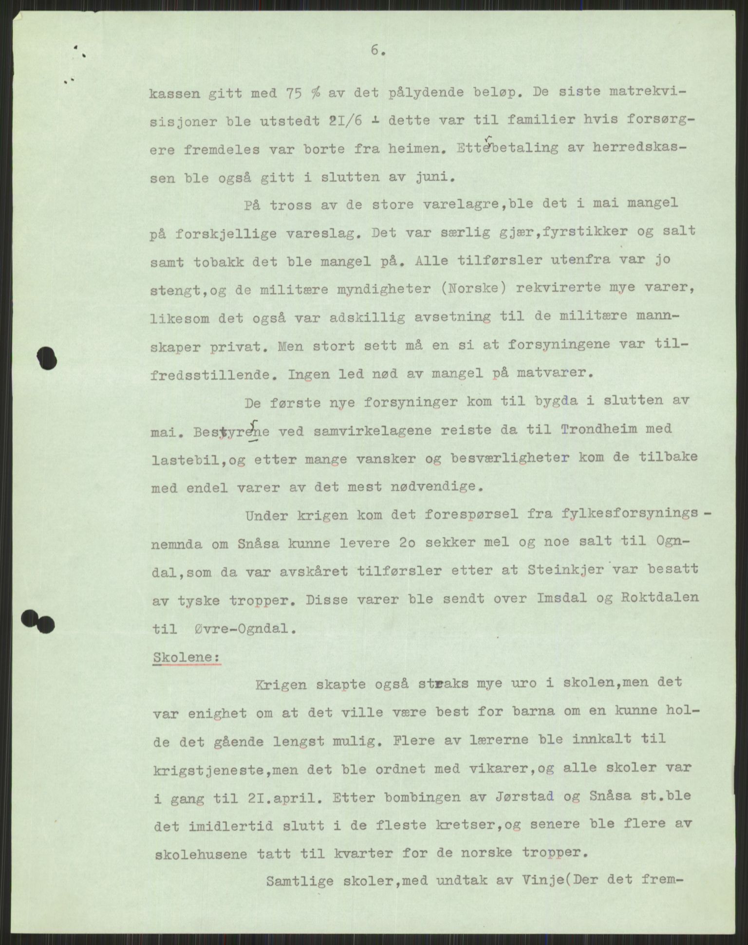 Forsvaret, Forsvarets krigshistoriske avdeling, AV/RA-RAFA-2017/Y/Ya/L0016: II-C-11-31 - Fylkesmenn.  Rapporter om krigsbegivenhetene 1940., 1940, p. 570