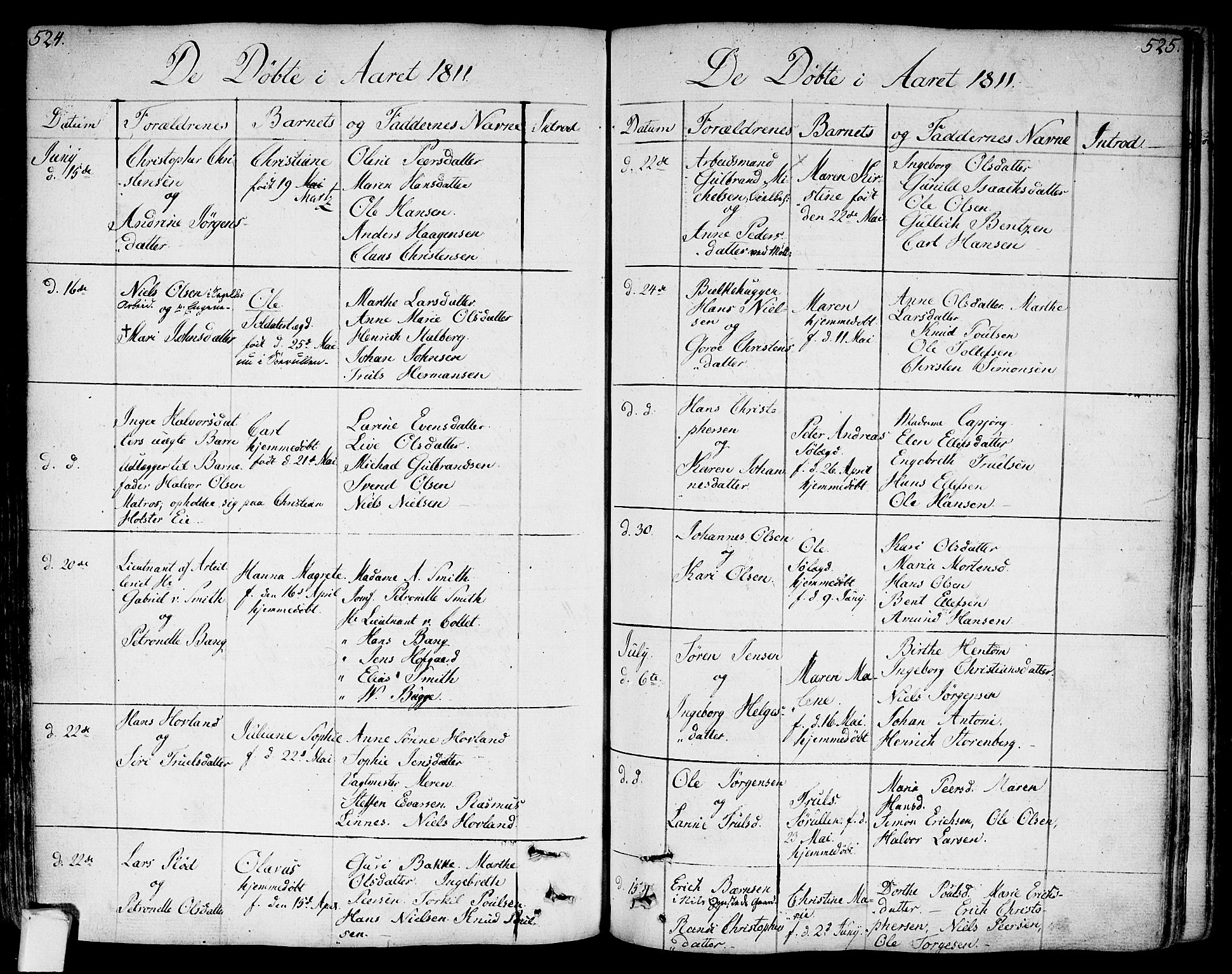 Bragernes kirkebøker, SAKO/A-6/F/Fa/L0006a: Parish register (official) no. I 6, 1782-1814, p. 524-525