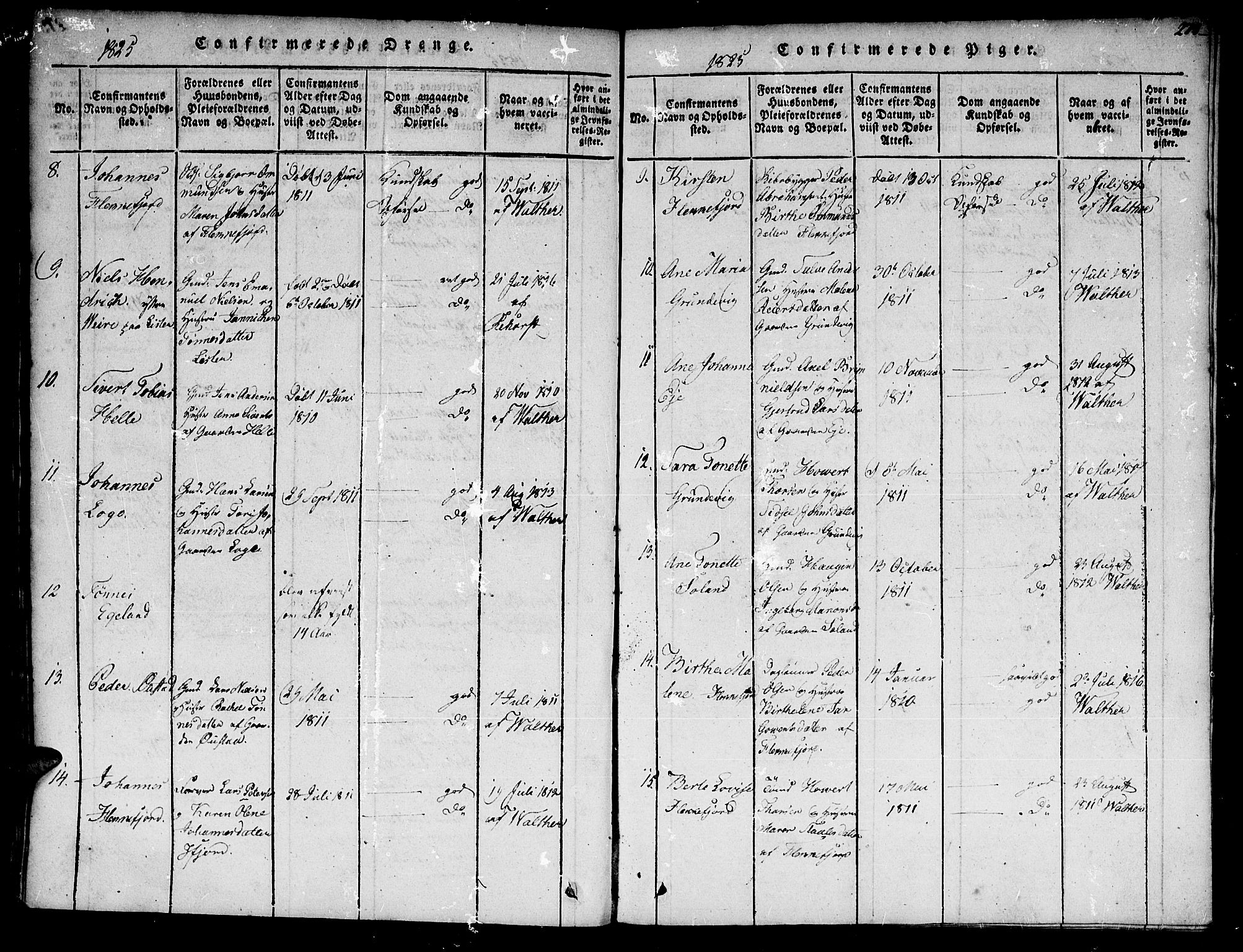 Flekkefjord sokneprestkontor, SAK/1111-0012/F/Fa/Fac/L0002: Parish register (official) no. A 2, 1815-1826, p. 274