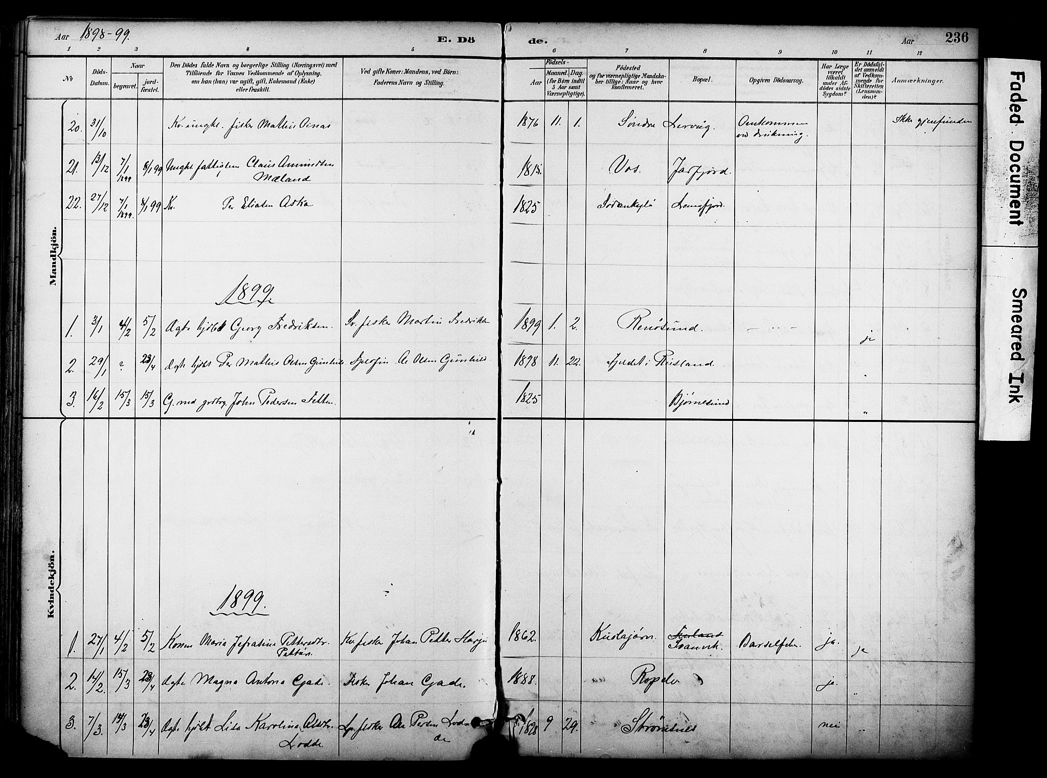Sør-Varanger sokneprestkontor, AV/SATØ-S-1331/H/Ha/L0004kirke: Parish register (official) no. 4, 1891-1908, p. 236