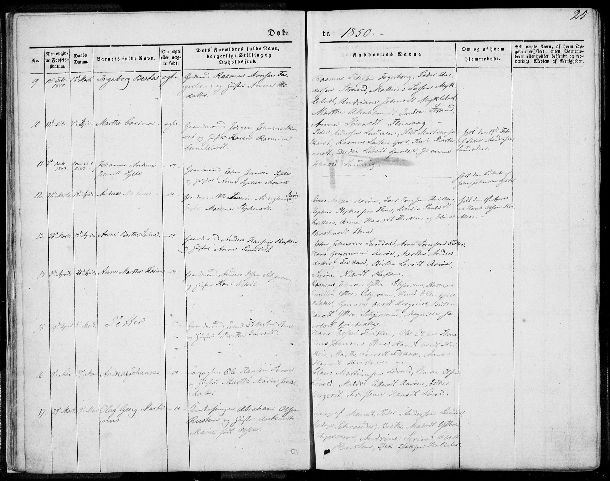 Ministerialprotokoller, klokkerbøker og fødselsregistre - Møre og Romsdal, SAT/A-1454/501/L0006: Parish register (official) no. 501A06, 1844-1868, p. 25