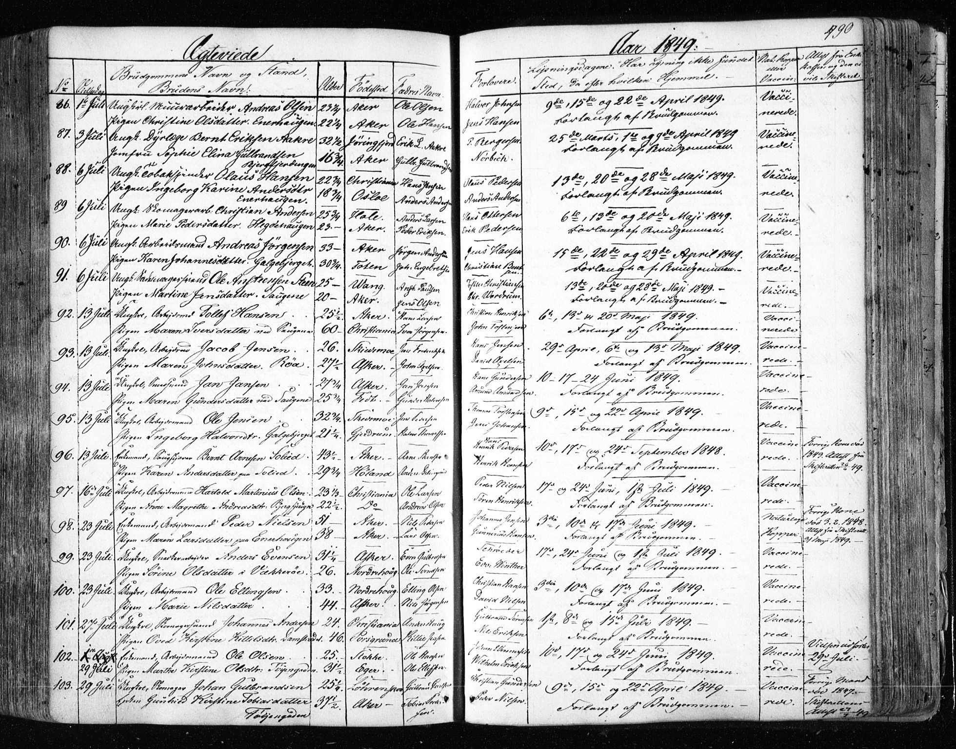 Aker prestekontor kirkebøker, SAO/A-10861/F/L0019: Parish register (official) no. 19, 1842-1852, p. 490