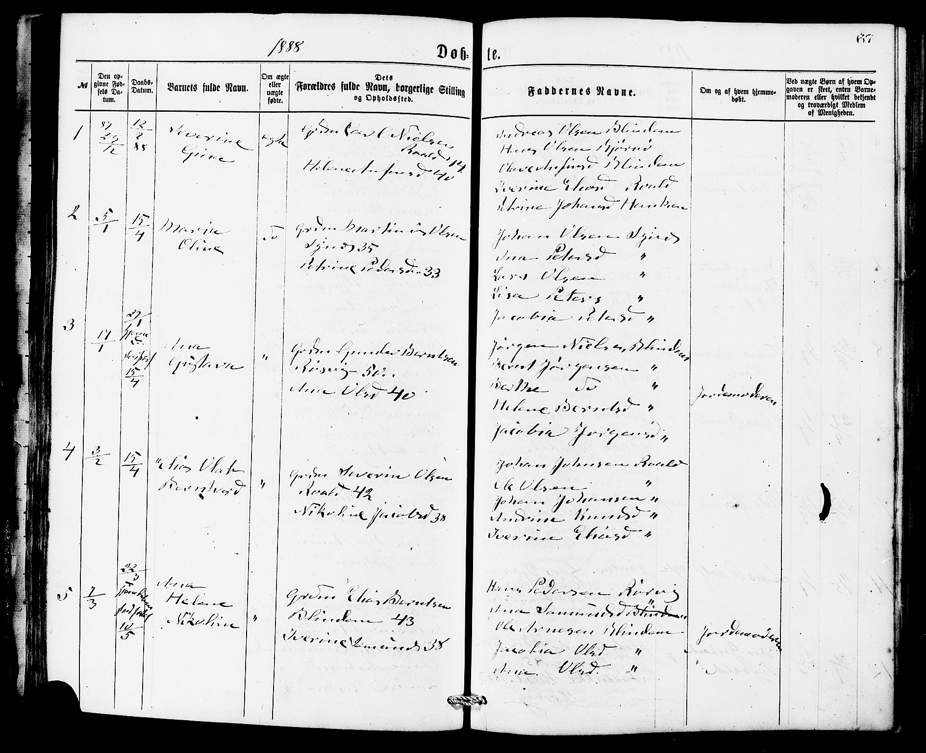 Ministerialprotokoller, klokkerbøker og fødselsregistre - Møre og Romsdal, SAT/A-1454/537/L0519: Parish register (official) no. 537A03, 1876-1889, p. 67