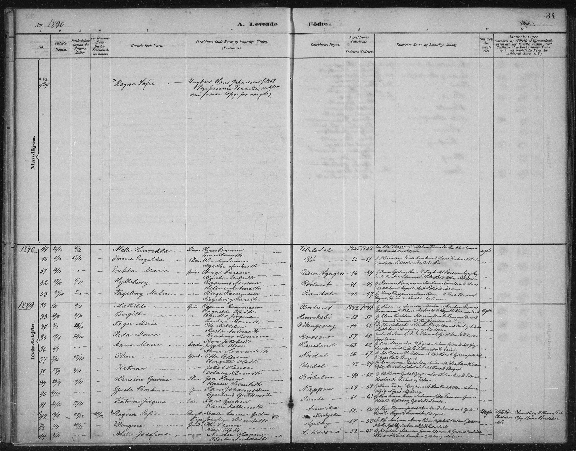 Gulen sokneprestembete, SAB/A-80201/H/Hab/Habb/L0003: Parish register (copy) no. B 3, 1884-1907, p. 34
