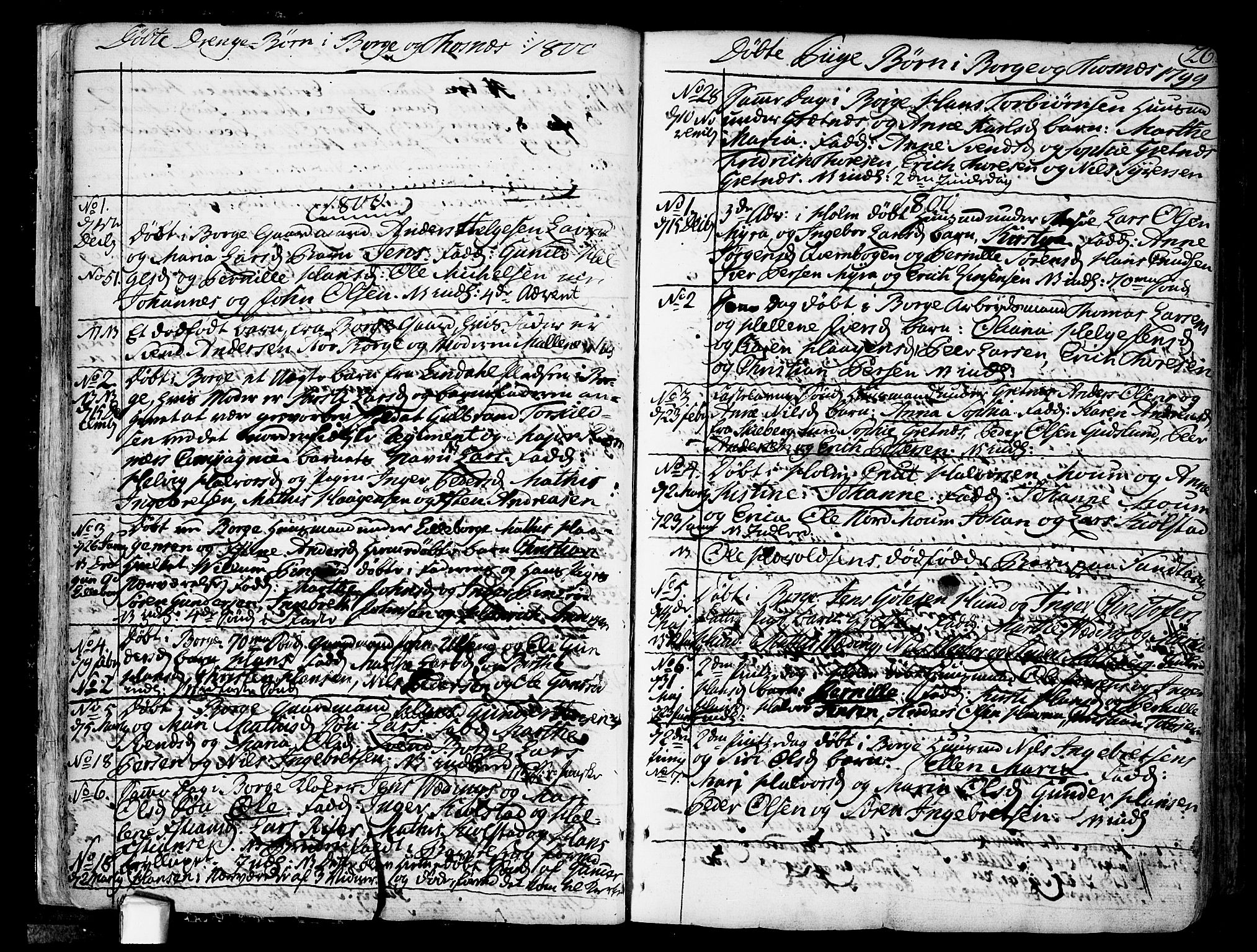Borge prestekontor Kirkebøker, SAO/A-10903/F/Fa/L0002: Parish register (official) no. I 2, 1791-1817, p. 26