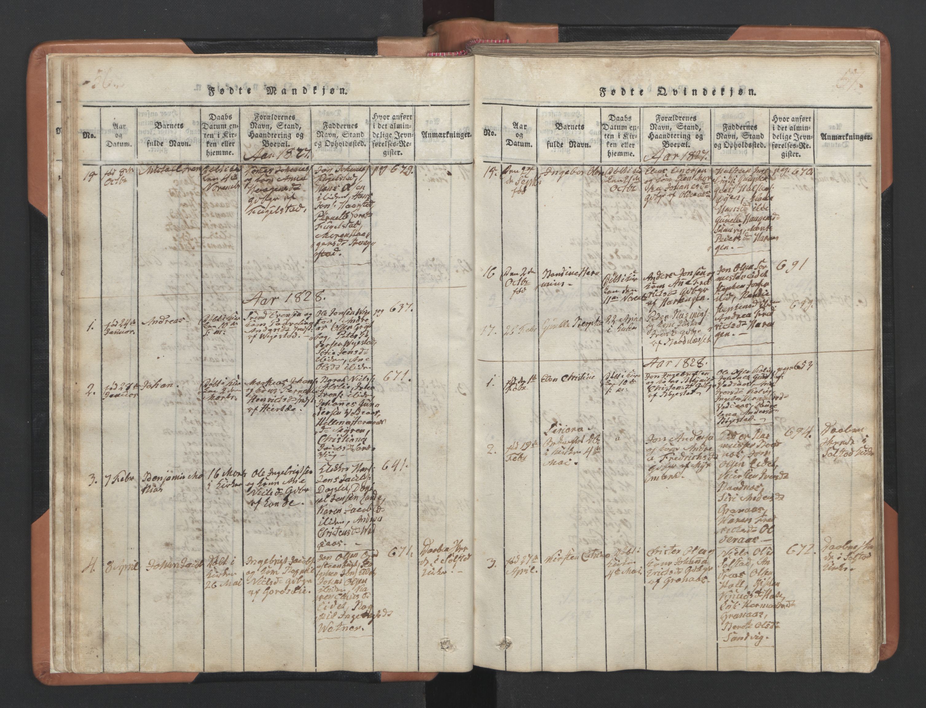 Ministerialprotokoller, klokkerbøker og fødselsregistre - Nordland, SAT/A-1459/810/L0157: Parish register (copy) no. 810C01, 1819-1842, p. 56-57