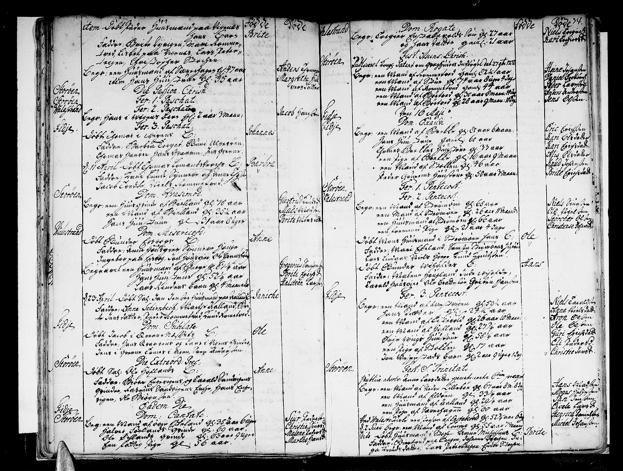 Stord sokneprestembete, AV/SAB-A-78201/H/Haa: Parish register (official) no. A 1, 1725-1744, p. 34