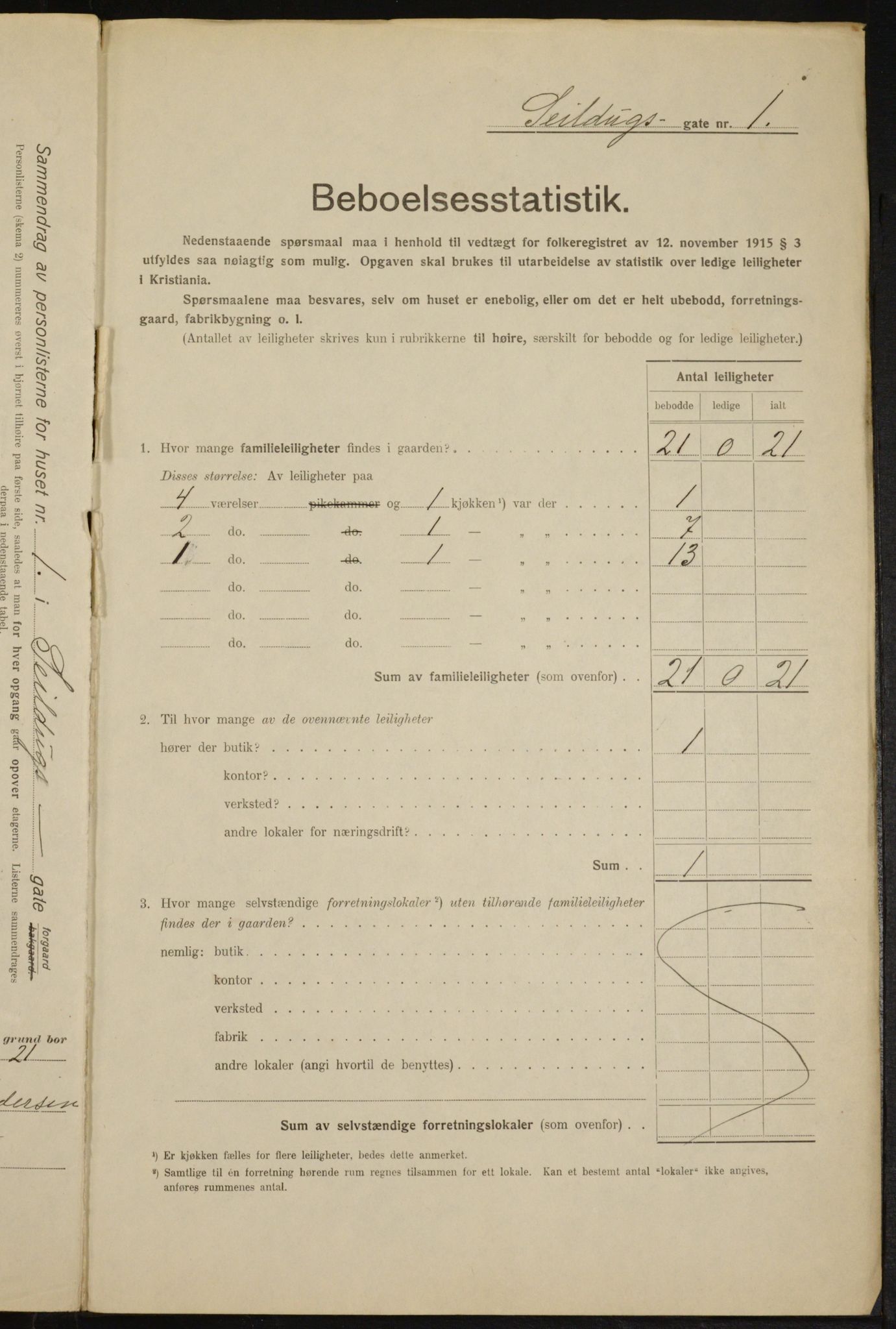 OBA, Municipal Census 1916 for Kristiania, 1916, p. 96144