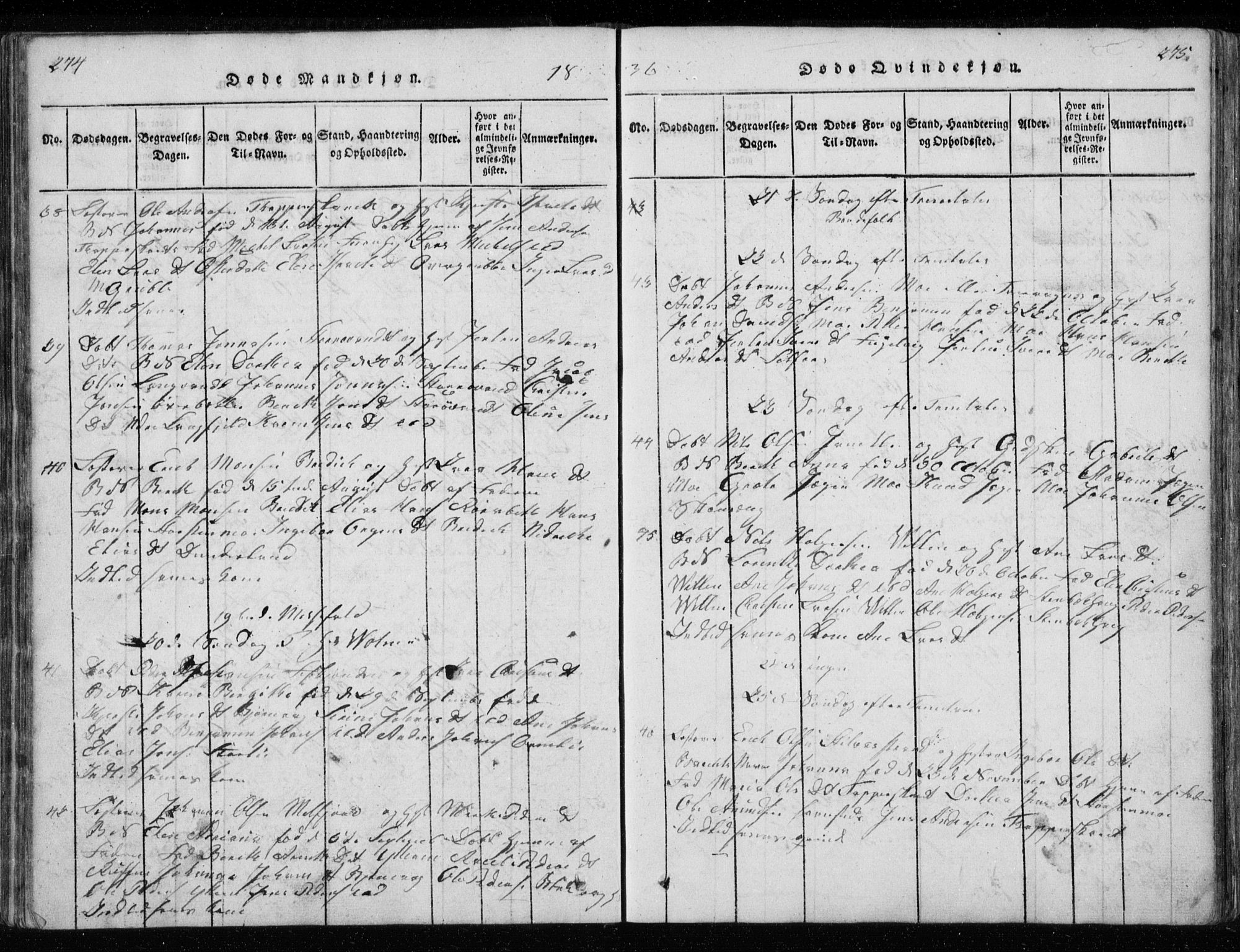 Ministerialprotokoller, klokkerbøker og fødselsregistre - Nordland, SAT/A-1459/827/L0412: Parish register (copy) no. 827C01, 1820-1841, p. 274-275