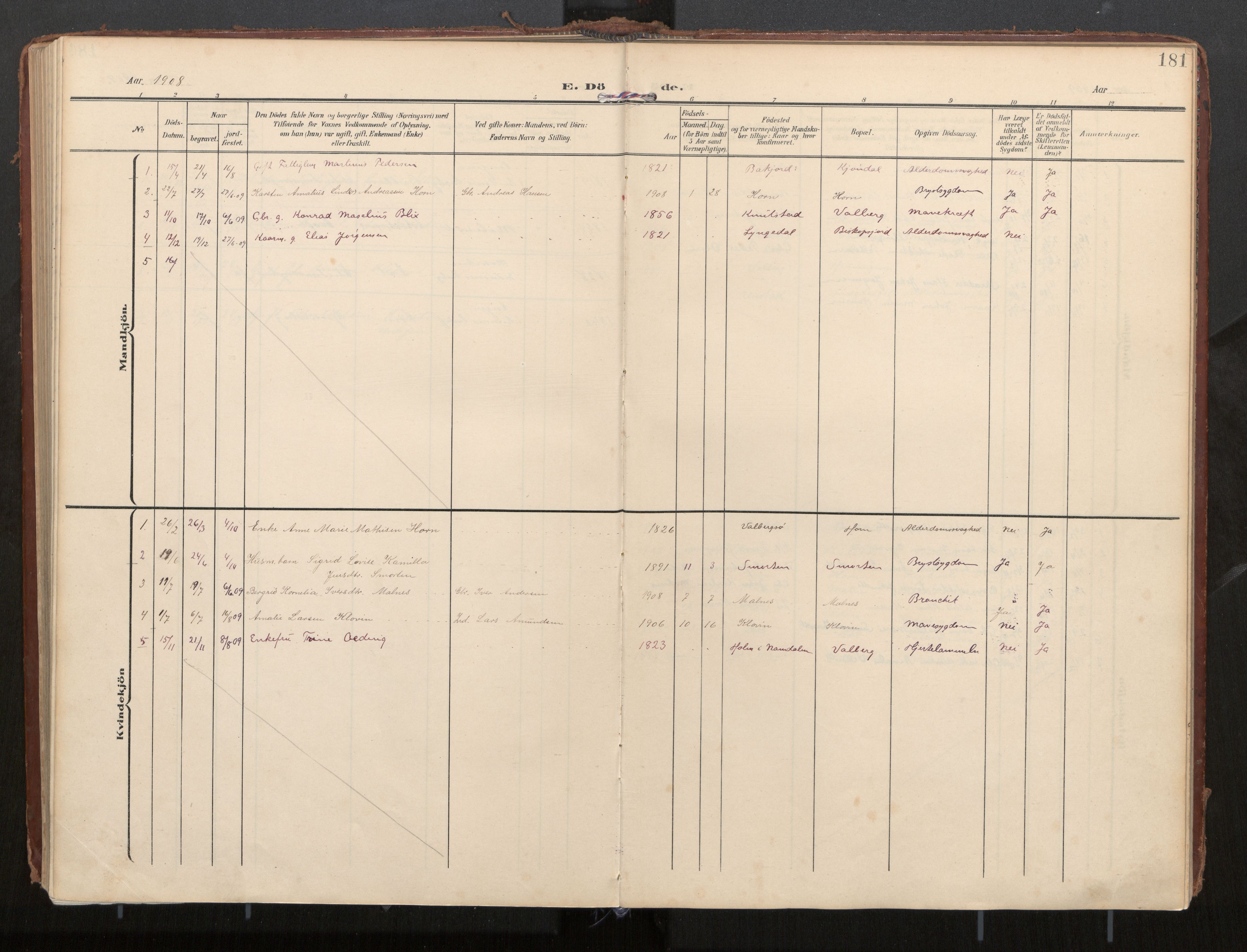 Ministerialprotokoller, klokkerbøker og fødselsregistre - Nordland, SAT/A-1459/884/L1194: Parish register (official) no. 884A02, 1906-1937, p. 181