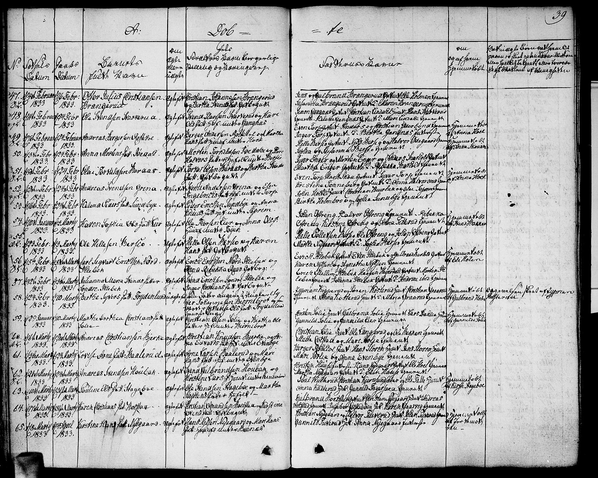 Høland prestekontor Kirkebøker, AV/SAO-A-10346a/F/Fa/L0008: Parish register (official) no. I 8, 1827-1845, p. 39