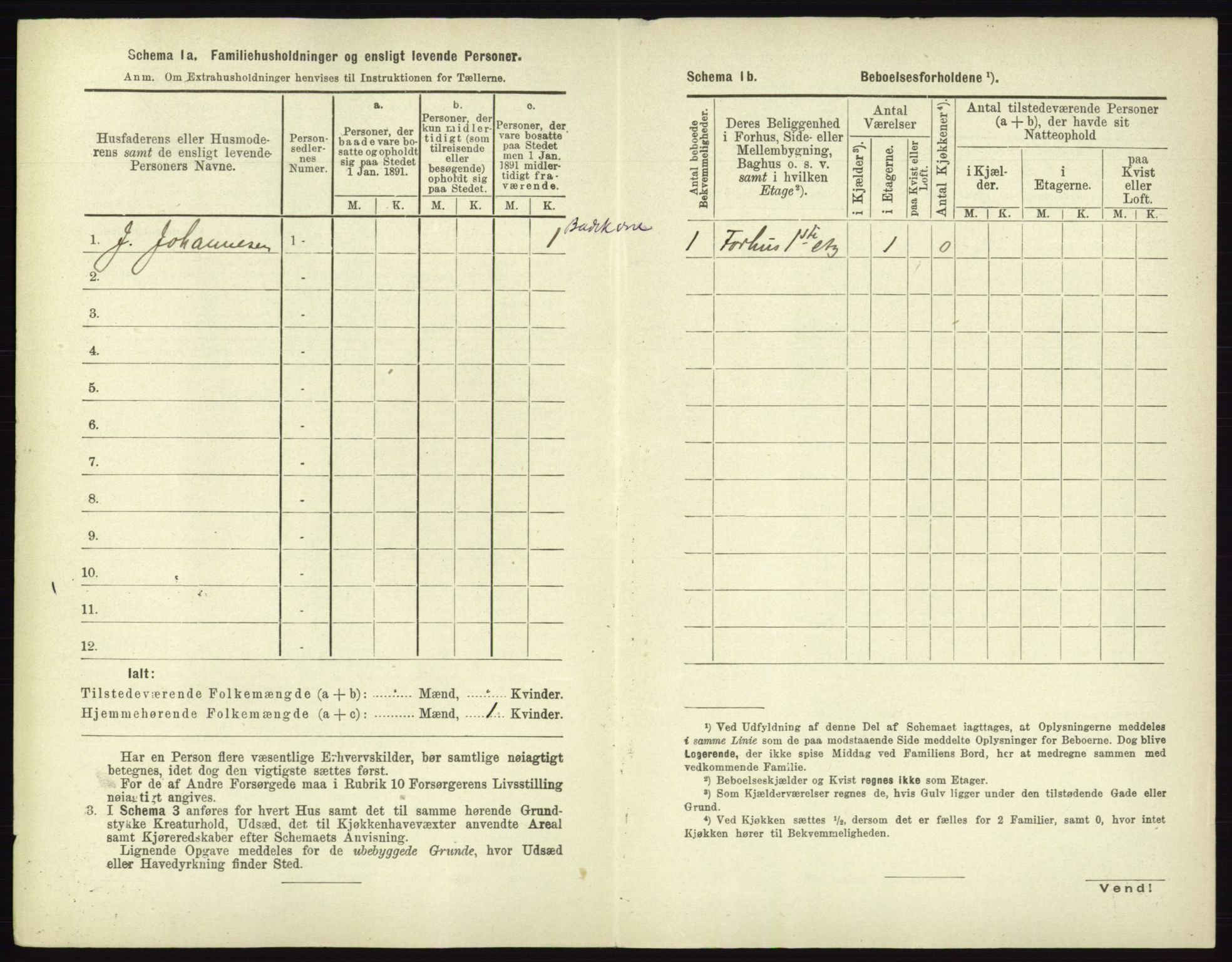 RA, 1891 census for 0101 Fredrikshald, 1891, p. 1311