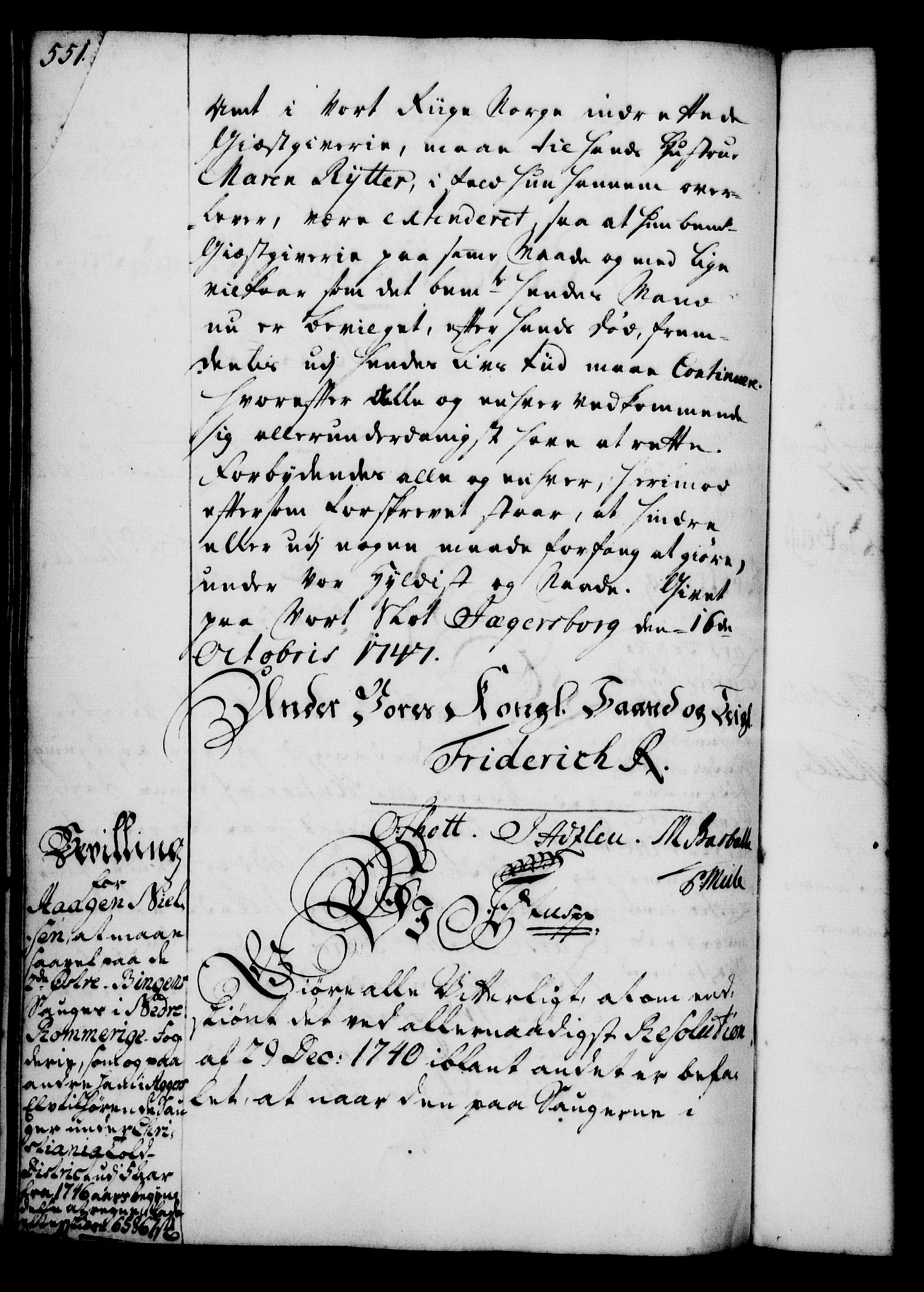 Rentekammeret, Kammerkanselliet, AV/RA-EA-3111/G/Gg/Gga/L0005: Norsk ekspedisjonsprotokoll med register (merket RK 53.5), 1741-1749, p. 551