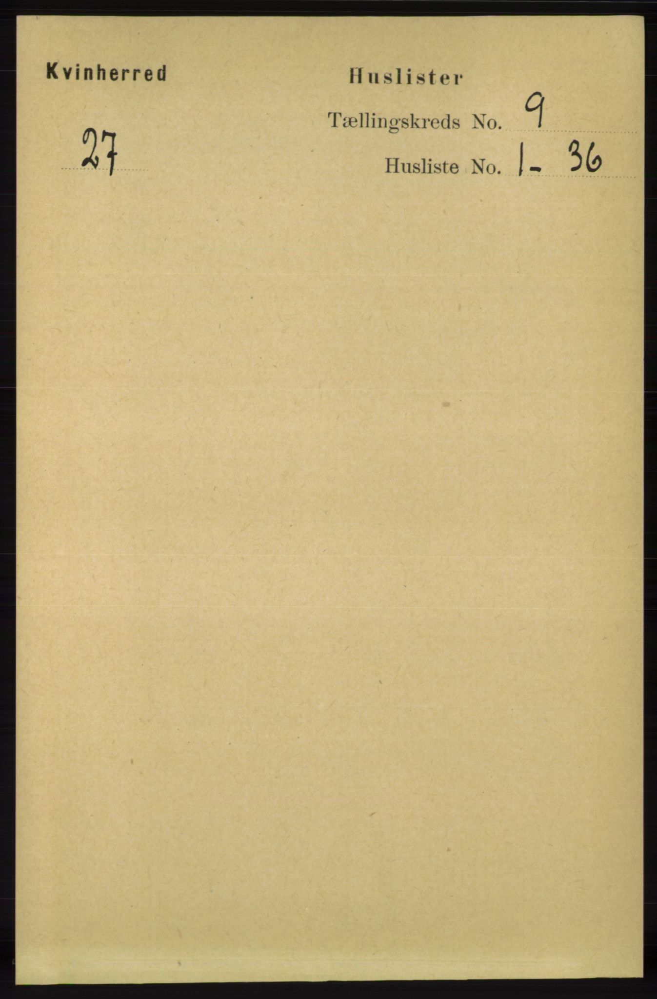 RA, 1891 census for 1224 Kvinnherad, 1891, p. 3264