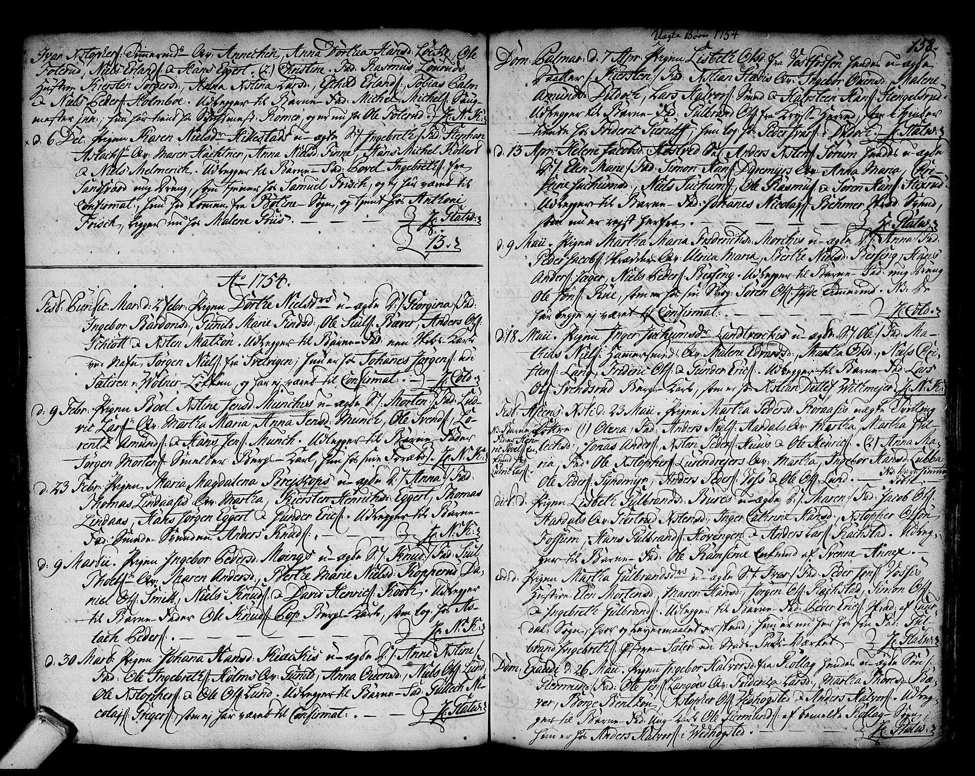 Kongsberg kirkebøker, SAKO/A-22/F/Fa/L0003: Parish register (official) no. I 3, 1744-1755, p. 158