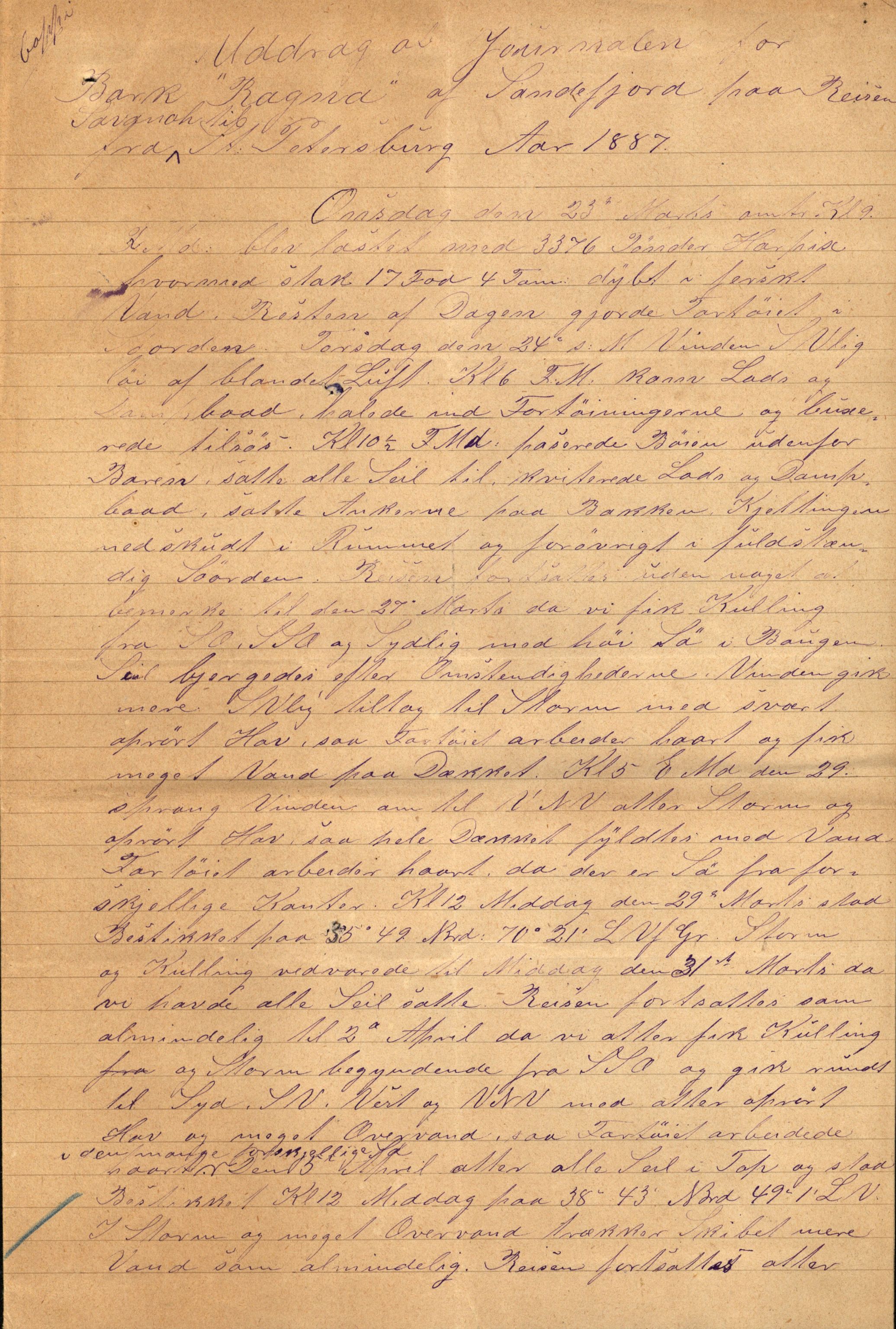 Pa 63 - Østlandske skibsassuranceforening, VEMU/A-1079/G/Ga/L0021/0002: Havaridokumenter / Isbaaden, Ragna, Sylphiden, Nyassa, 1887, p. 32