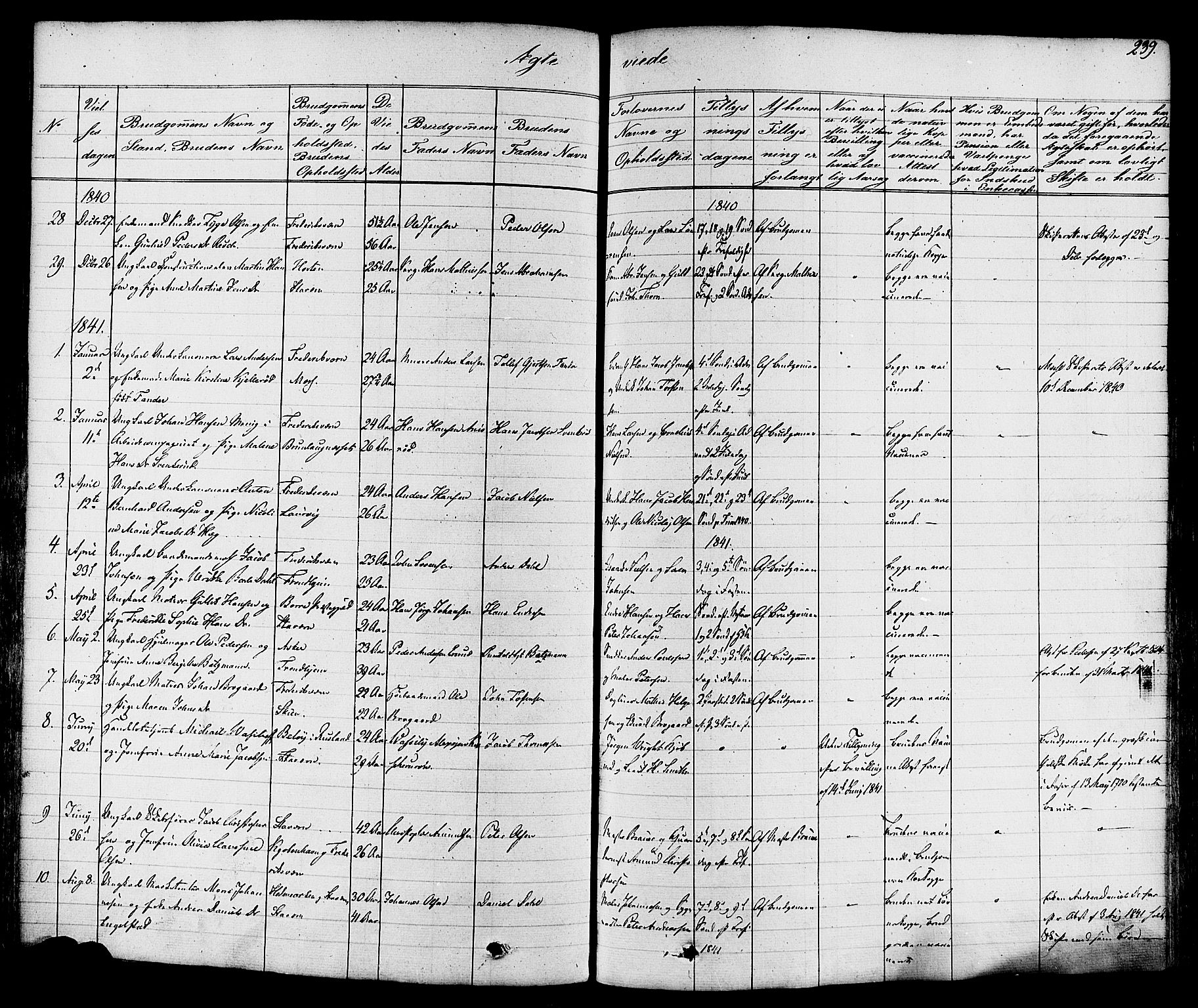 Stavern kirkebøker, SAKO/A-318/F/Fa/L0007: Parish register (official) no. 7, 1840-1877, p. 239