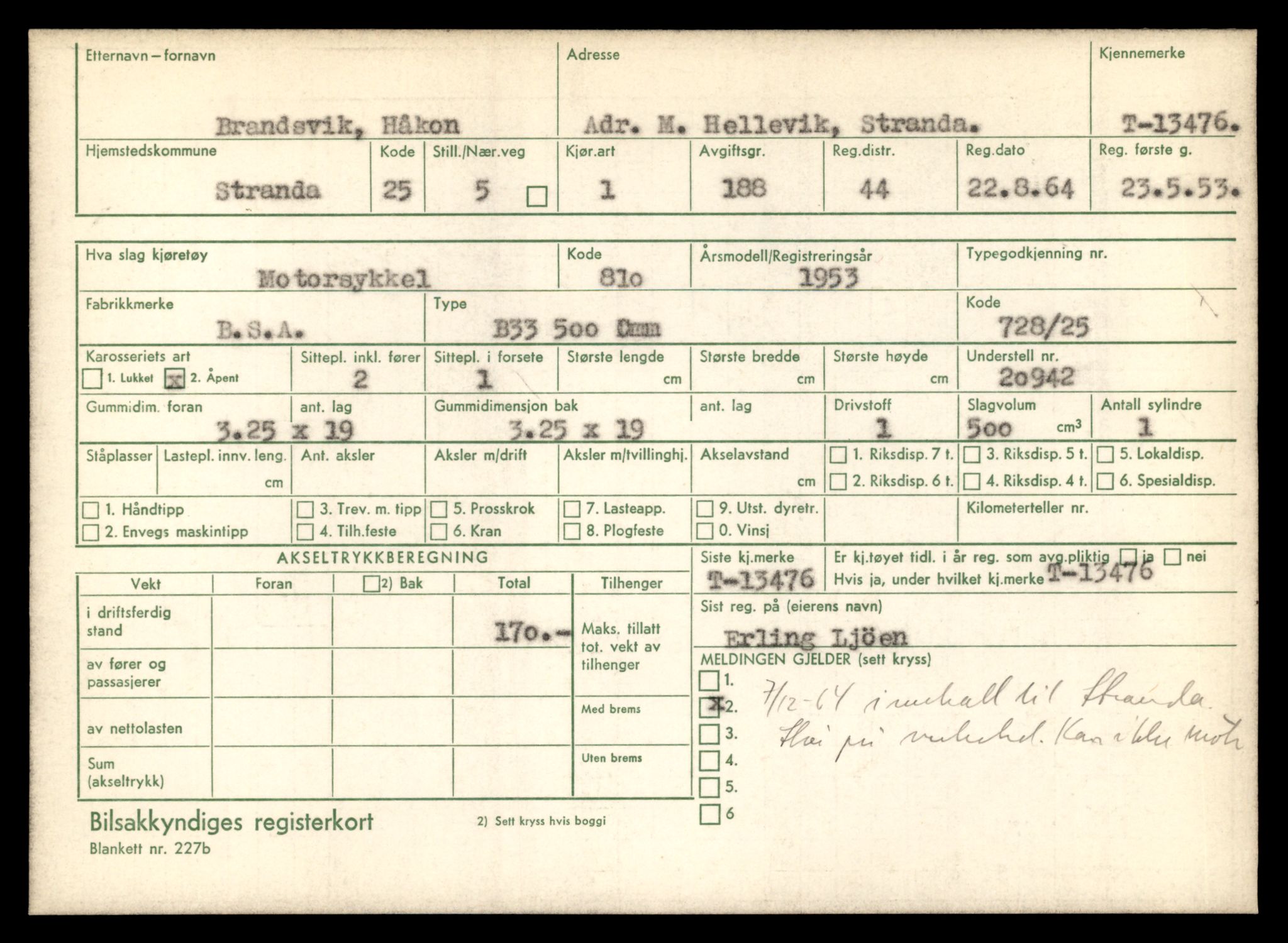 Møre og Romsdal vegkontor - Ålesund trafikkstasjon, AV/SAT-A-4099/F/Fe/L0039: Registreringskort for kjøretøy T 13361 - T 13530, 1927-1998, p. 1956