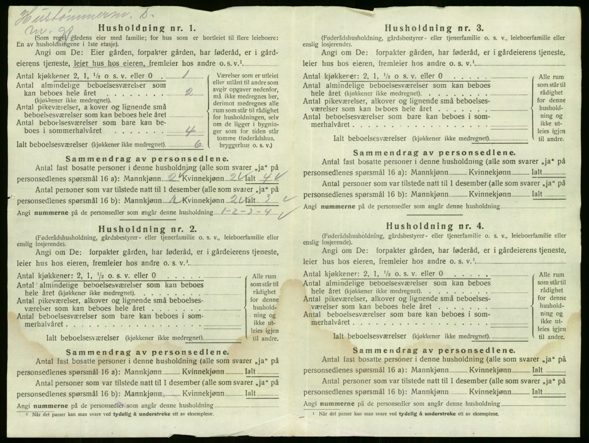 SAKO, 1920 census for Sande, 1920, p. 42