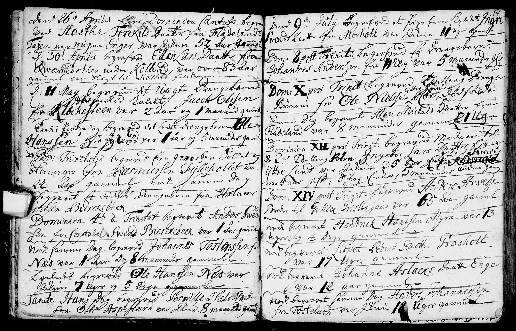 Aremark prestekontor Kirkebøker, AV/SAO-A-10899/F/Fa/L0003: Parish register (official) no. I 3, 1745-1795, p. 14