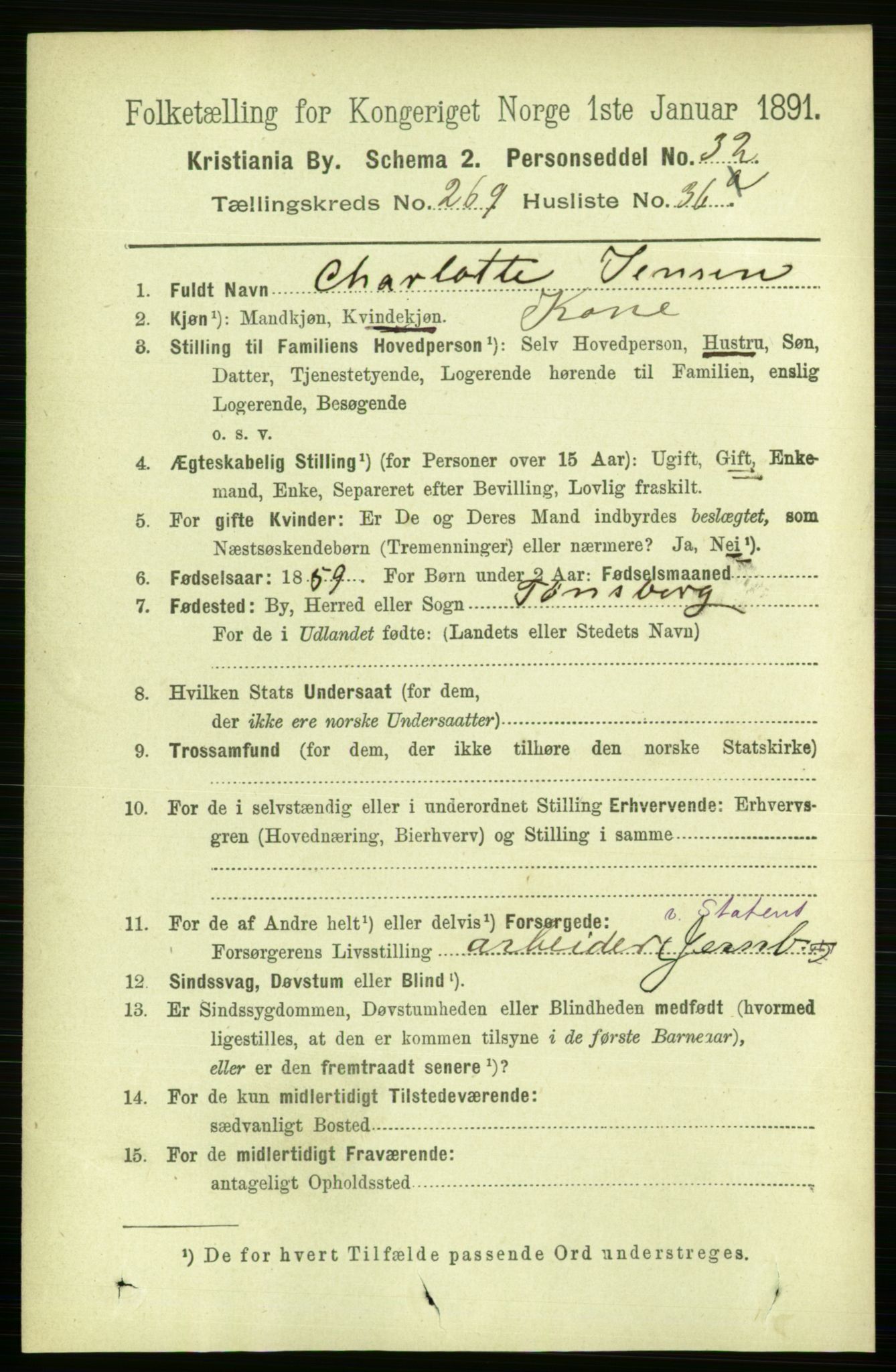 RA, 1891 census for 0301 Kristiania, 1891, p. 163867