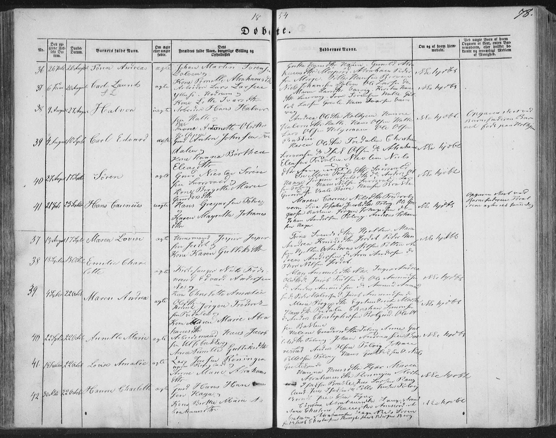 Brunlanes kirkebøker, AV/SAKO-A-342/F/Fa/L0004: Parish register (official) no. I 4, 1846-1862, p. 78