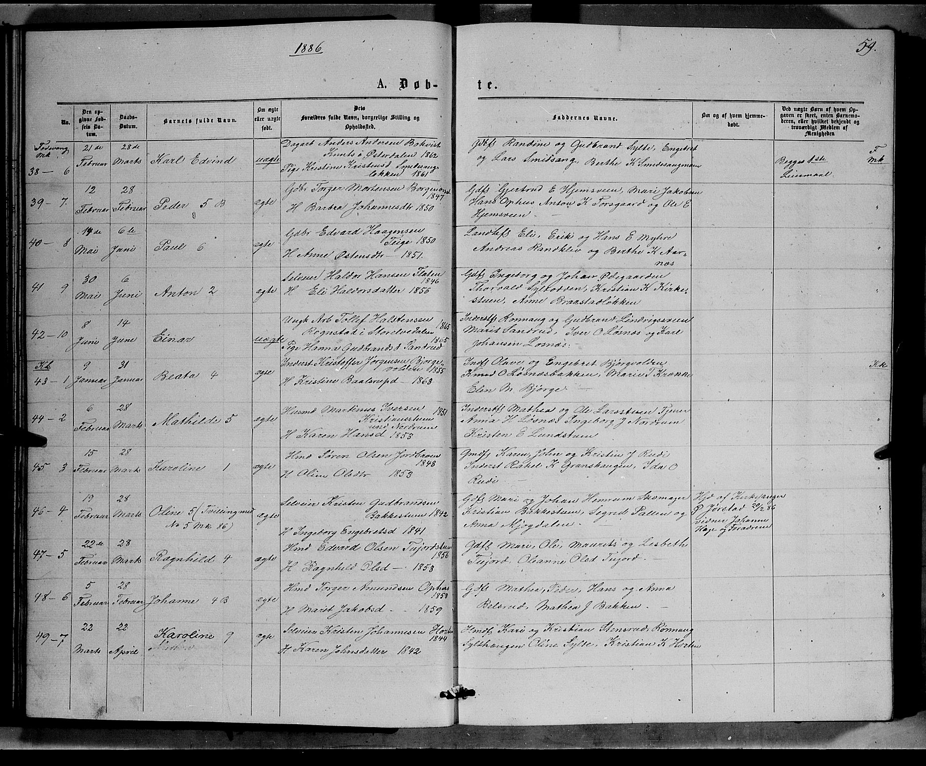 Ringebu prestekontor, AV/SAH-PREST-082/H/Ha/Hab/L0006: Parish register (copy) no. 6, 1880-1898, p. 59