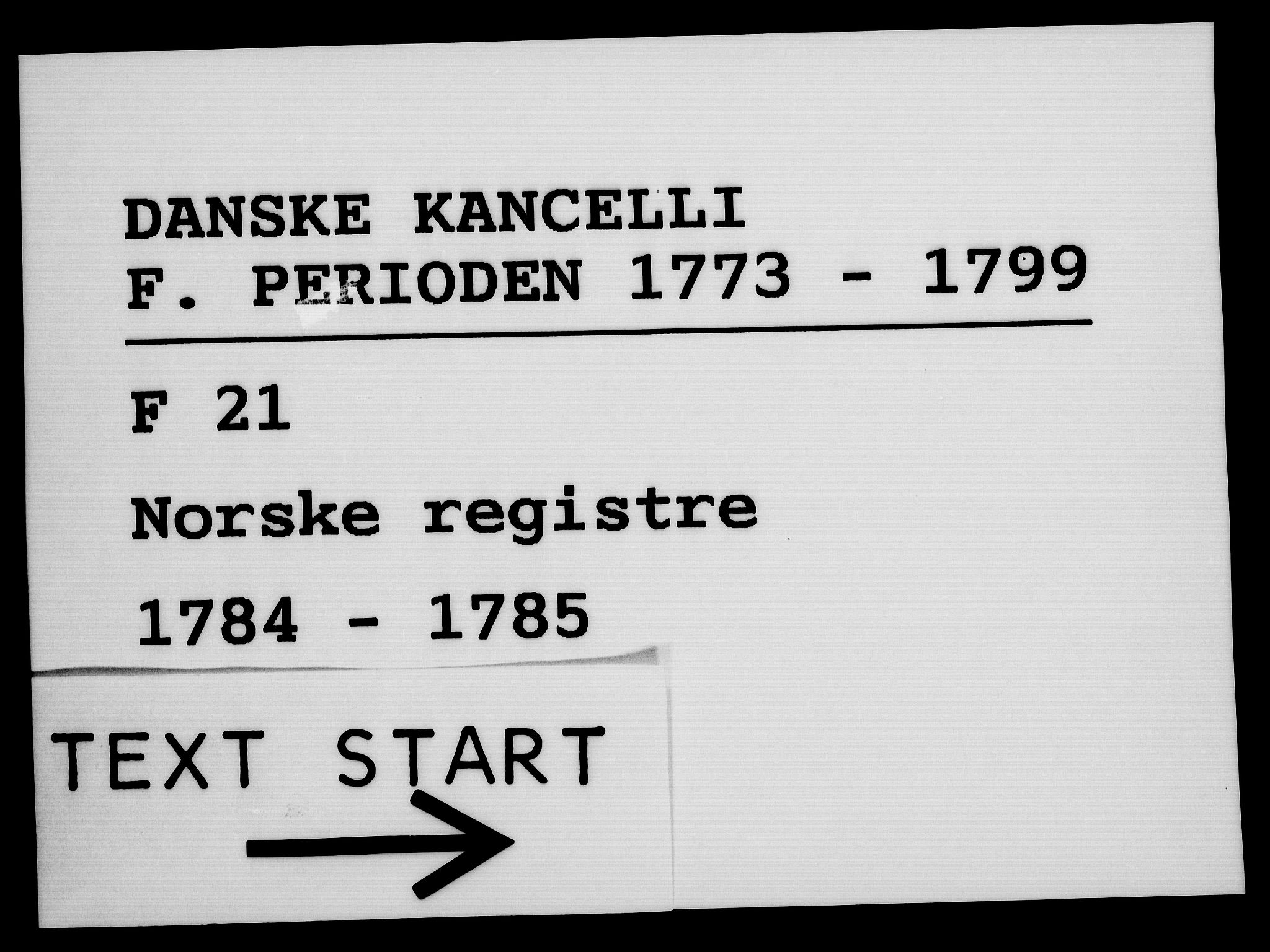 Danske Kanselli 1572-1799, AV/RA-EA-3023/F/Fc/Fca/Fcaa/L0050: Norske registre, 1784-1785