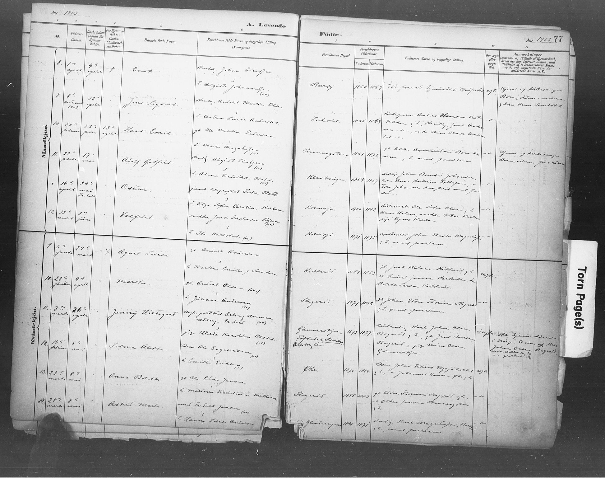 Idd prestekontor Kirkebøker, AV/SAO-A-10911/F/Fb/L0002: Parish register (official) no. II 2, 1882-1923, p. 77