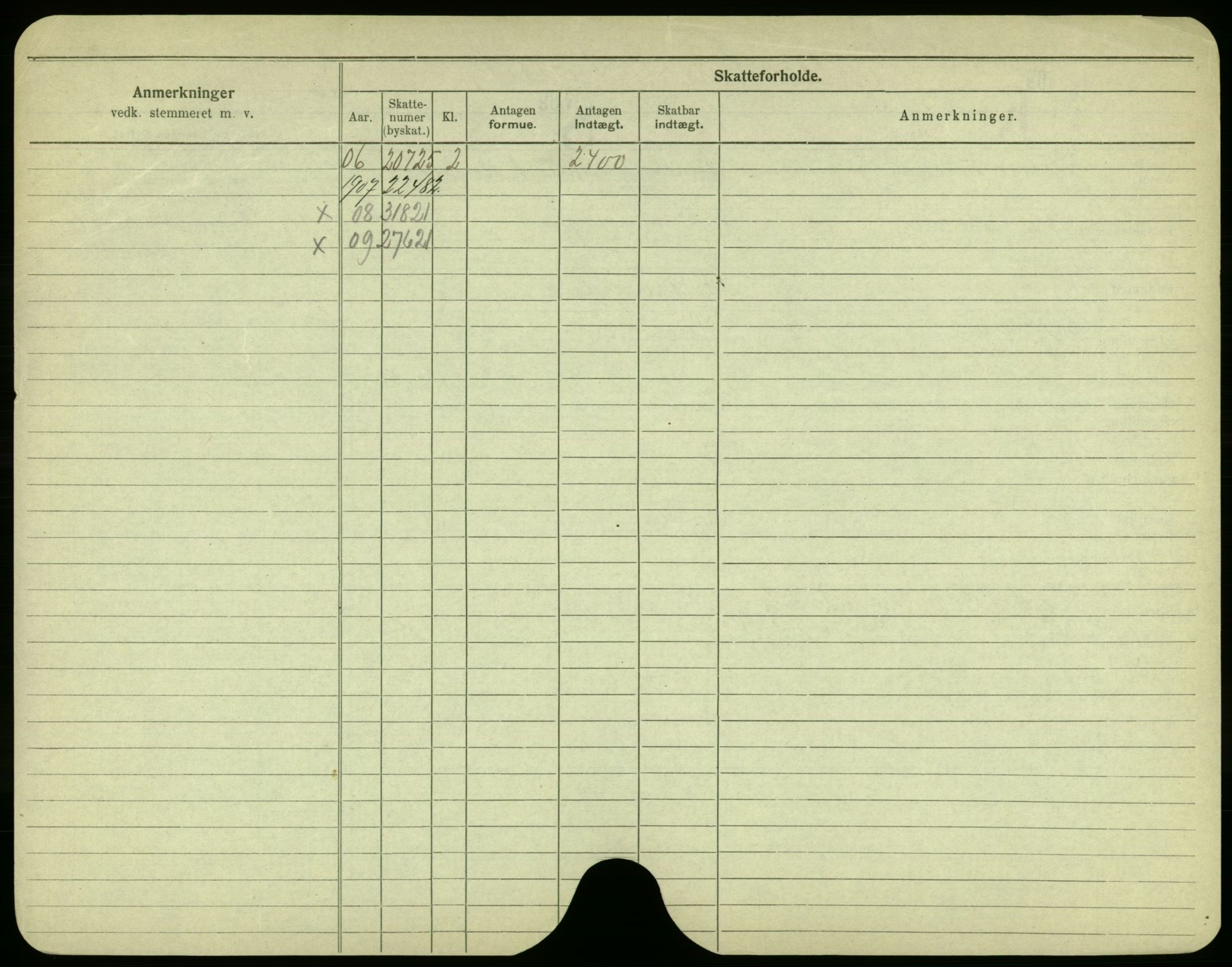 Oslo folkeregister, Registerkort, SAO/A-11715/F/Fa/Fac/L0005: Menn, 1906-1914, p. 276b