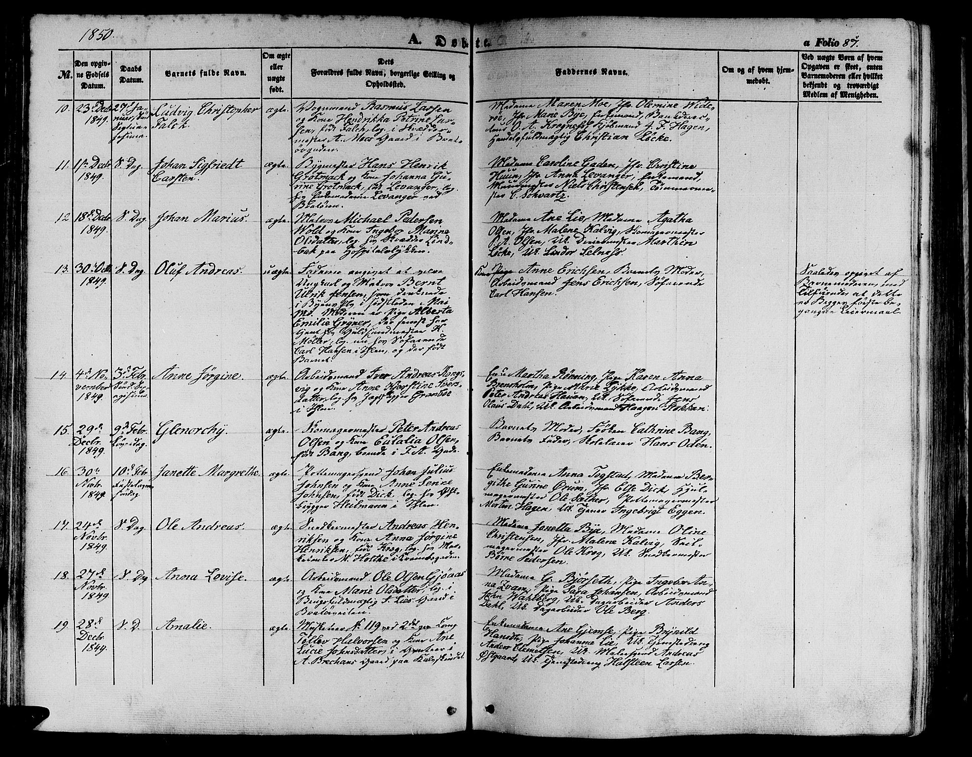 Ministerialprotokoller, klokkerbøker og fødselsregistre - Sør-Trøndelag, AV/SAT-A-1456/602/L0137: Parish register (copy) no. 602C05, 1846-1856, p. 87