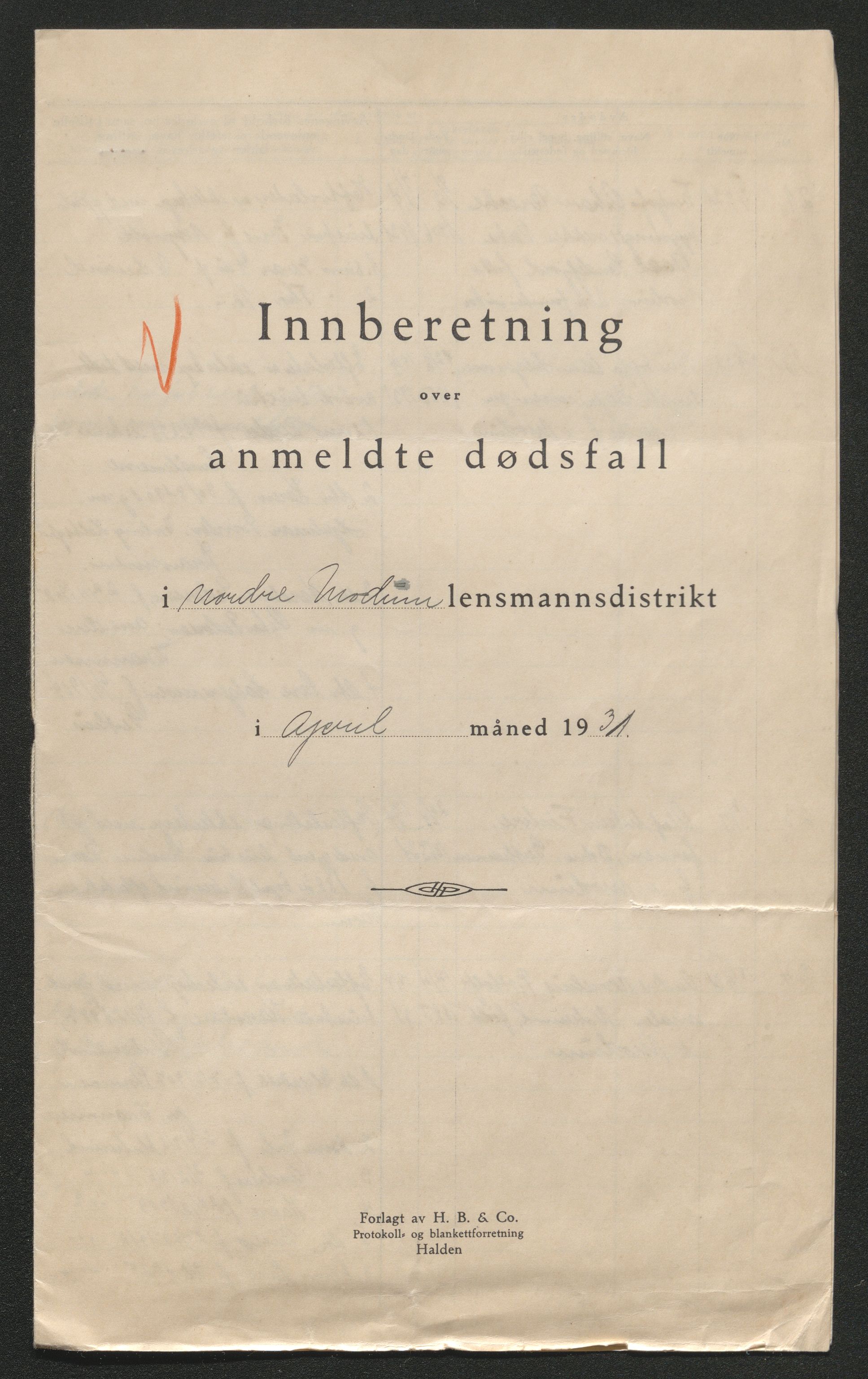 Eiker, Modum og Sigdal sorenskriveri, SAKO/A-123/H/Ha/Hab/L0046: Dødsfallsmeldinger, 1930-1931, p. 790