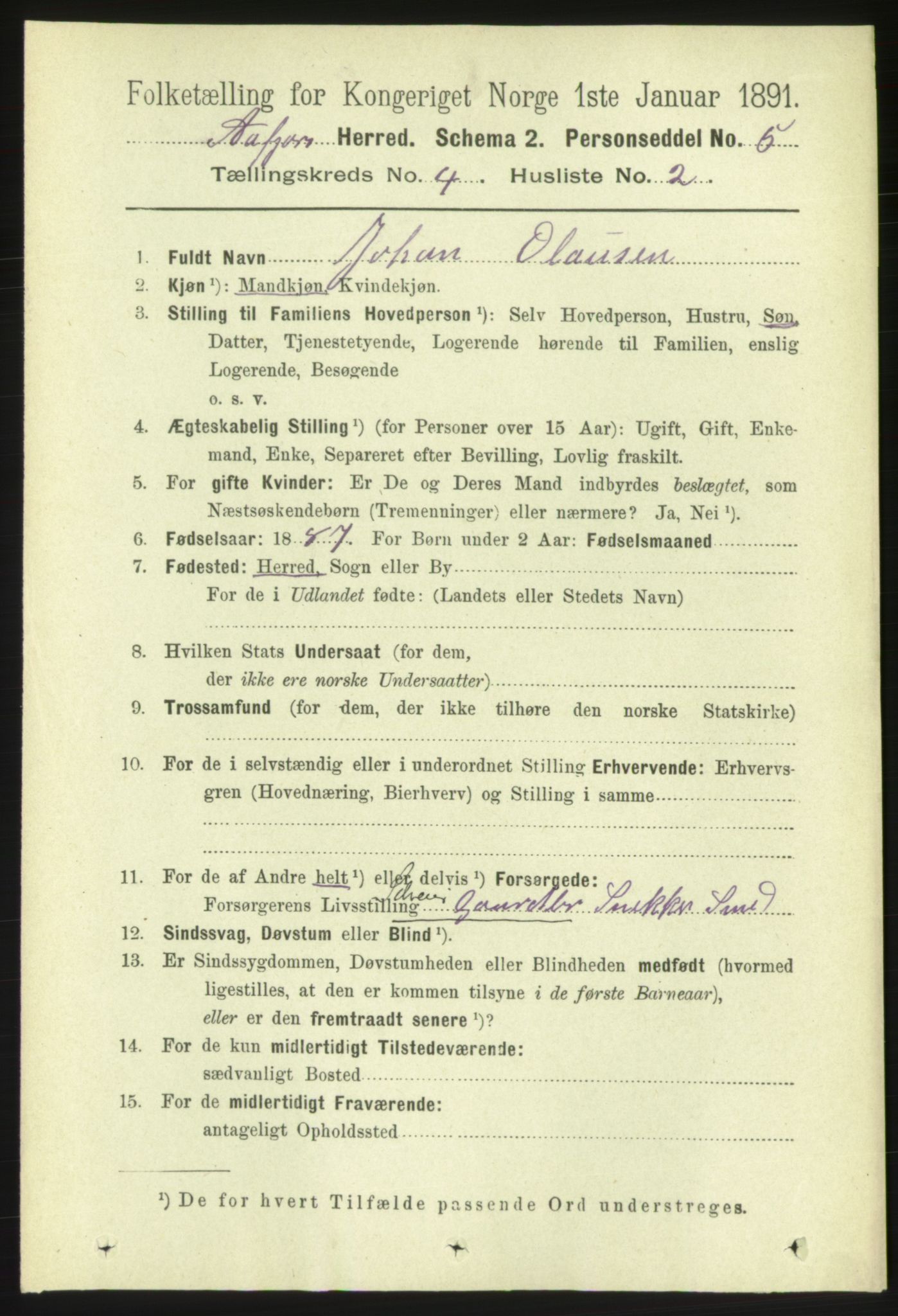 RA, 1891 census for 1630 Åfjord, 1891, p. 800