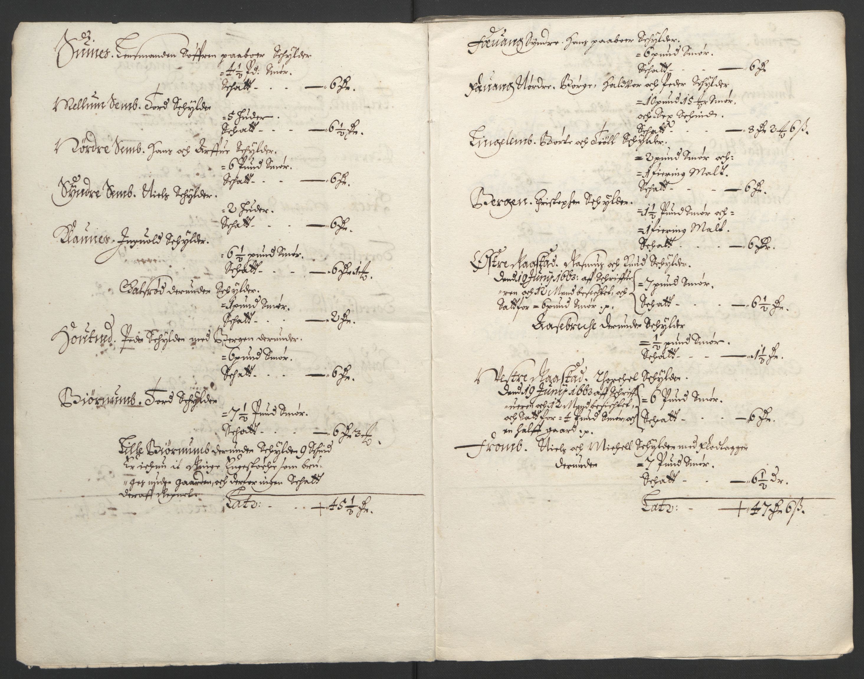 Rentekammeret inntil 1814, Reviderte regnskaper, Fogderegnskap, AV/RA-EA-4092/R33/L1963: Fogderegnskap Larvik grevskap, 1662-1664, p. 92