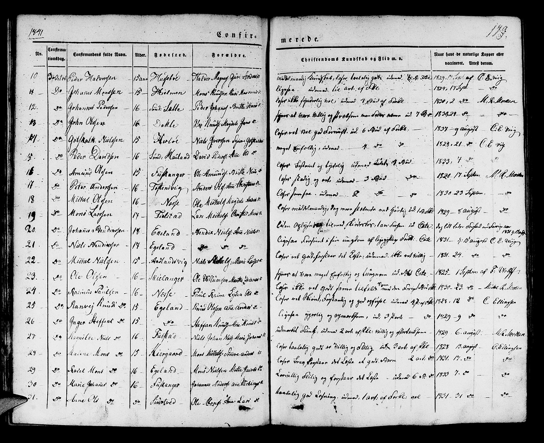 Manger sokneprestembete, SAB/A-76801/H/Haa: Parish register (official) no. A 5, 1839-1848, p. 149