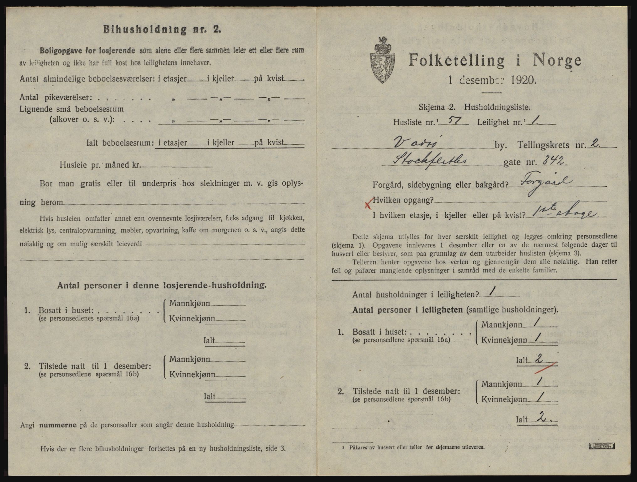 SATØ, 1920 census for Vadsø, 1920, p. 1116