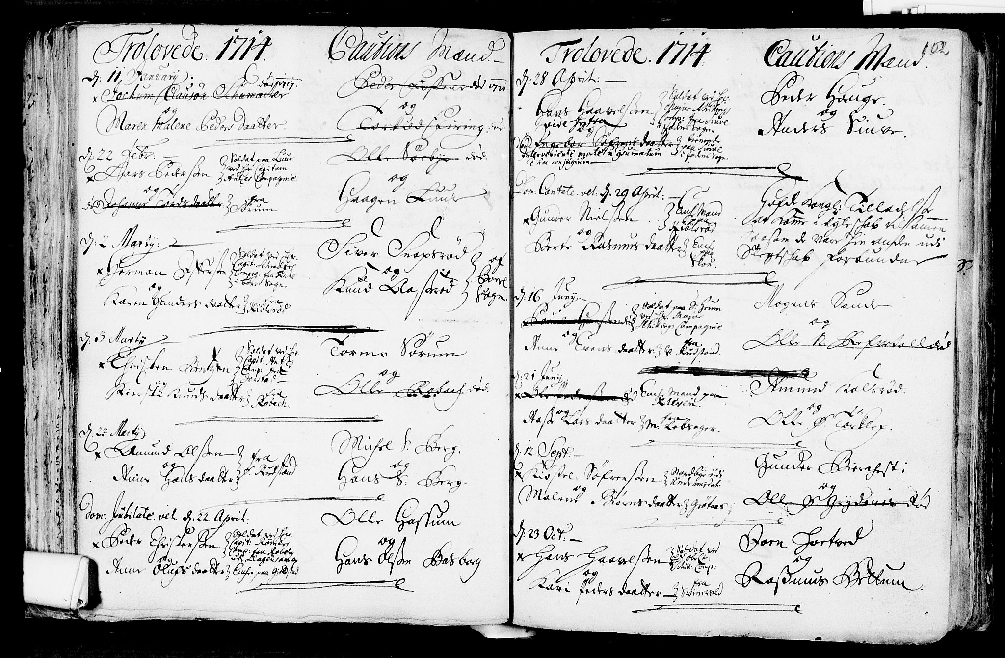 Våle kirkebøker, SAKO/A-334/F/Fa/L0002: Parish register (official) no. I 2, 1705-1732, p. 102