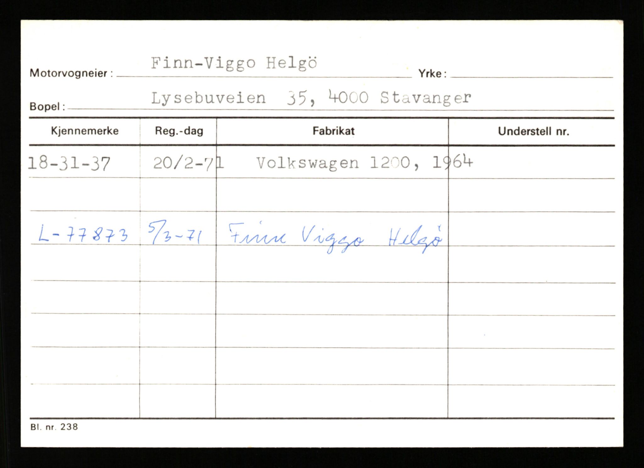 Stavanger trafikkstasjon, AV/SAST-A-101942/0/G/L0010: Registreringsnummer: 130000 - 239953, 1930-1971, p. 1849