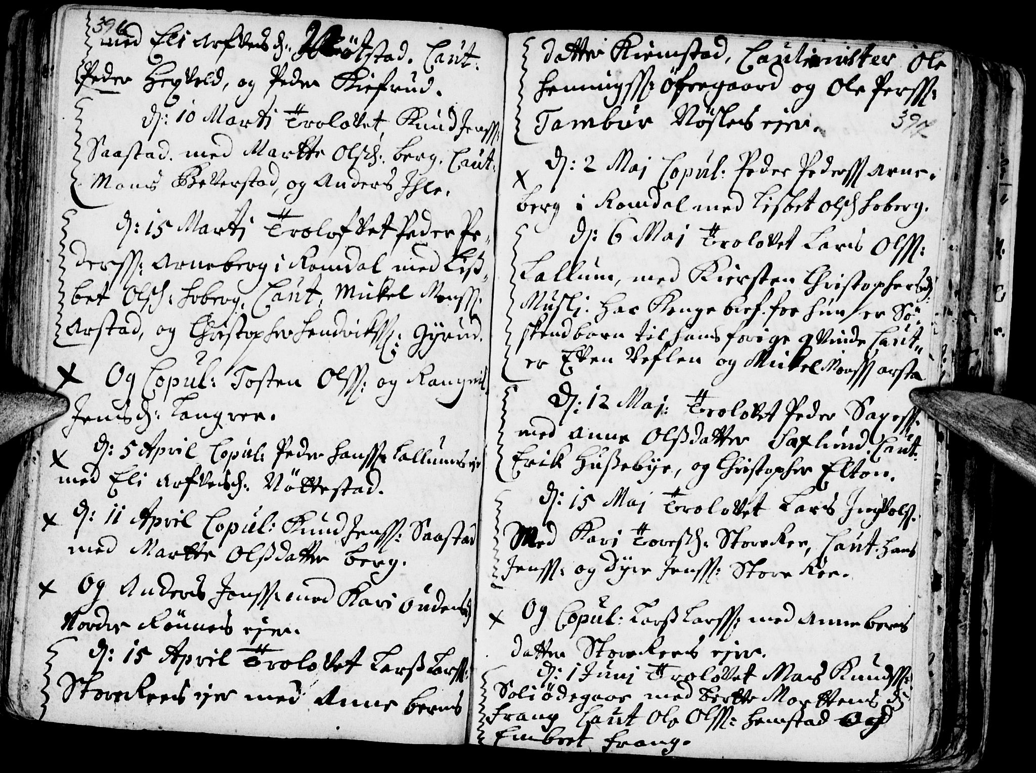 Stange prestekontor, AV/SAH-PREST-002/K/L0002: Parish register (official) no. 2, 1724-1740, p. 396-397