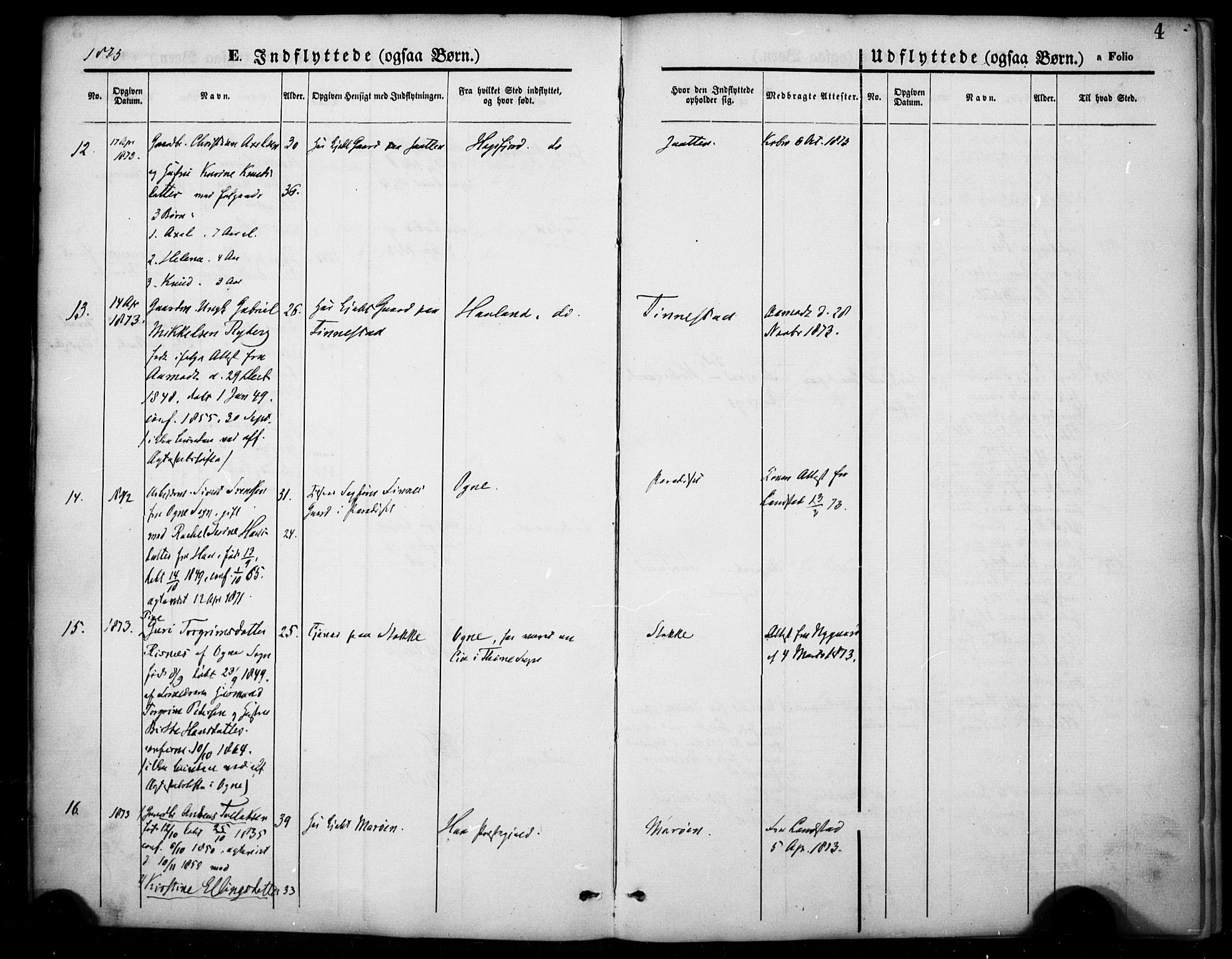 Hetland sokneprestkontor, SAST/A-101826/30/30BA/L0007: Parish register (official) no. A 7, 1870-1924, p. 4