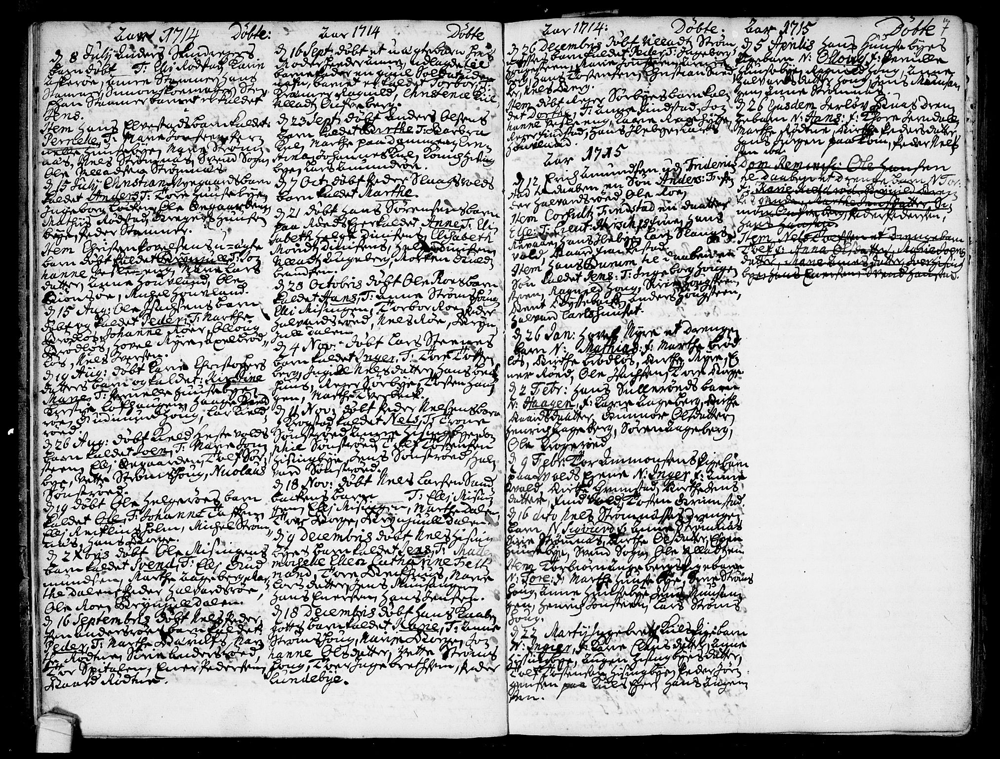 Råde prestekontor kirkebøker, AV/SAO-A-2009/F/Fa/L0001: Parish register (official) no. 1, 1707-1762, p. 7