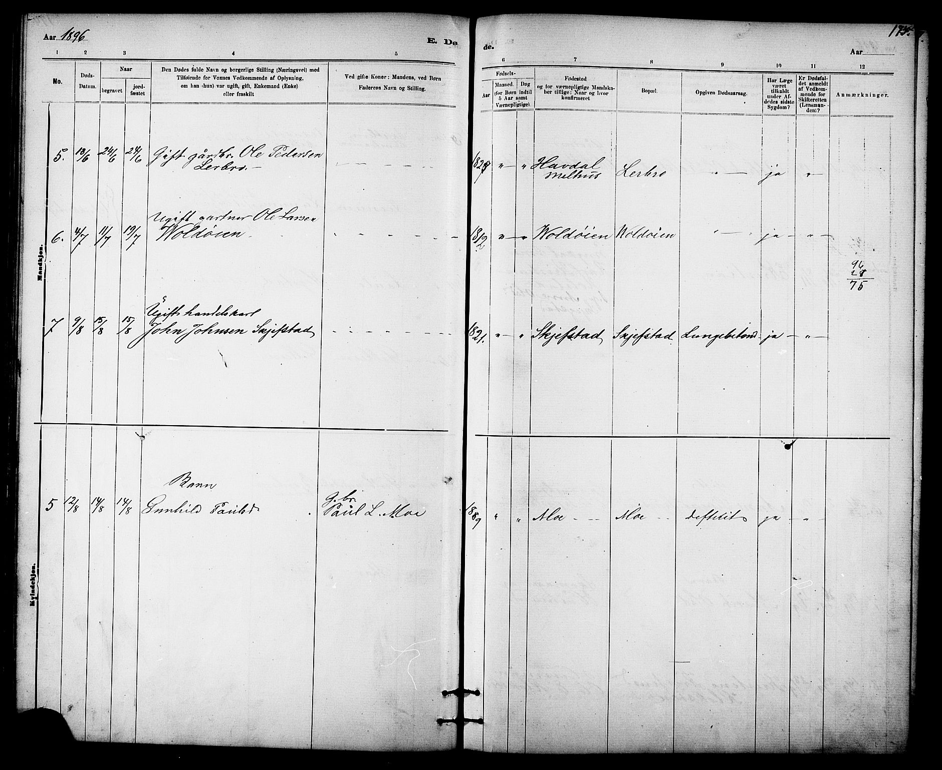 Ministerialprotokoller, klokkerbøker og fødselsregistre - Sør-Trøndelag, AV/SAT-A-1456/613/L0395: Parish register (copy) no. 613C03, 1887-1909, p. 175